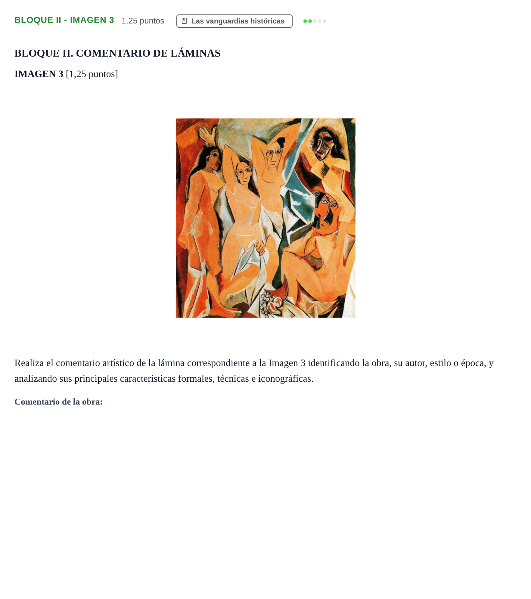 Enunciado: Bloque II - Imagen 3 · Historia del Arte PAU Murcia Ordinaria 2024