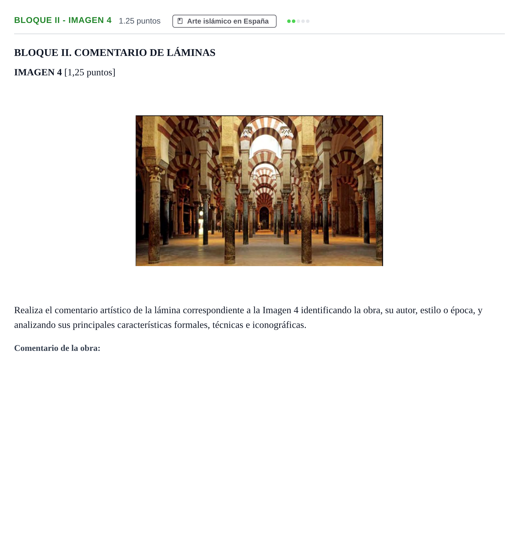 Enunciado: Bloque II - Imagen 4 · Historia del Arte PAU Murcia Ordinaria 2024