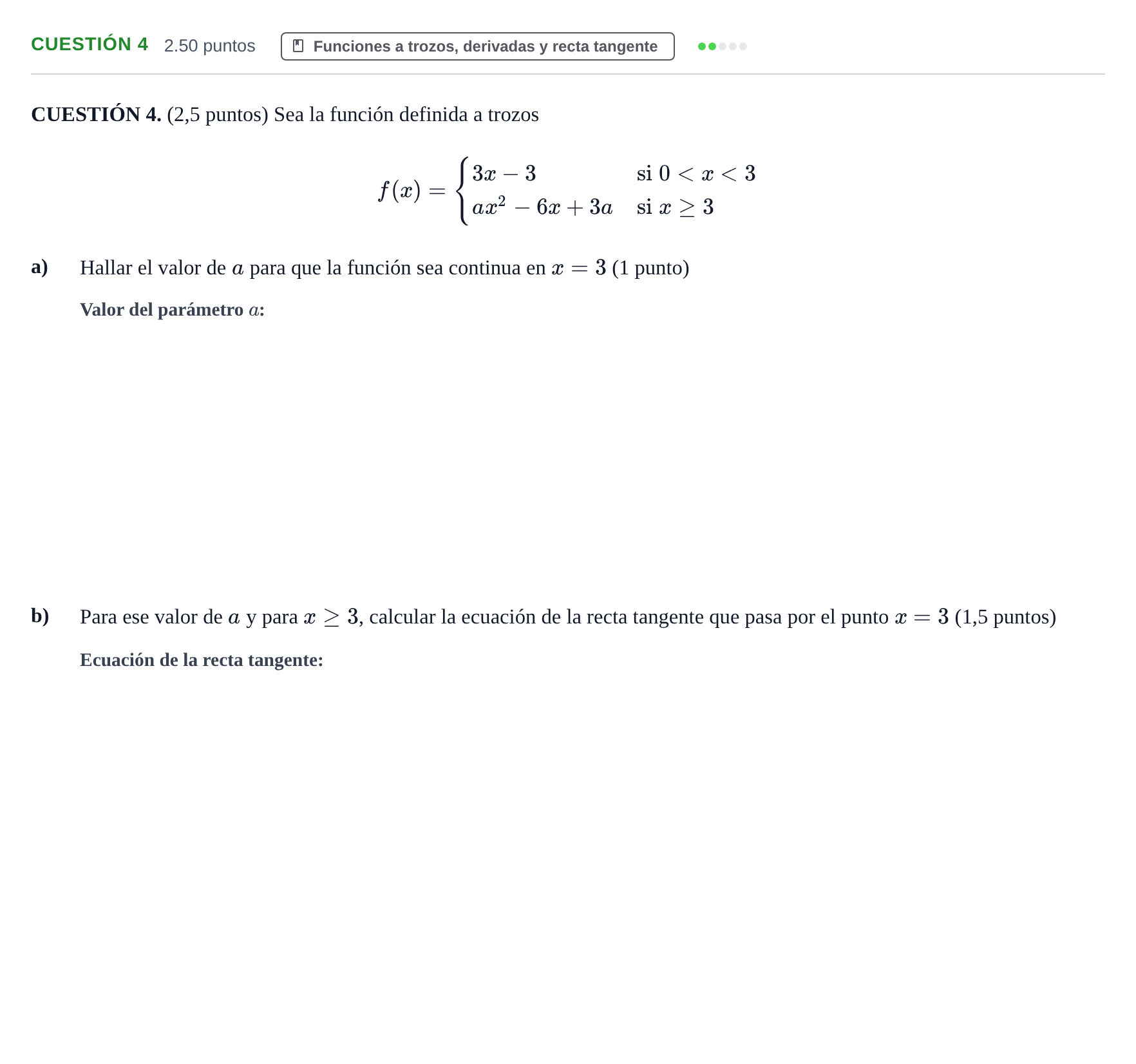 Enunciado: Cuestión 4 · Matemáticas aplicadas a las Ciencias Sociales II PAU Murcia Ordinaria 2024