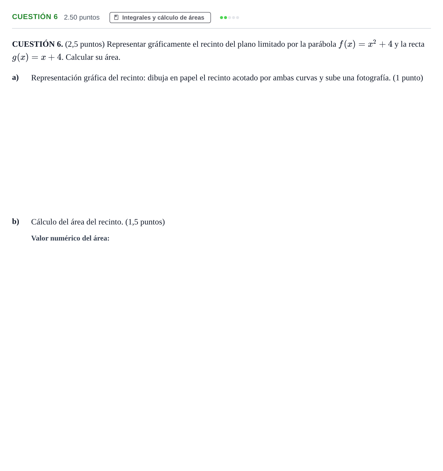 Enunciado: Cuestión 6 · Matemáticas aplicadas a las Ciencias Sociales II PAU Murcia Ordinaria 2024