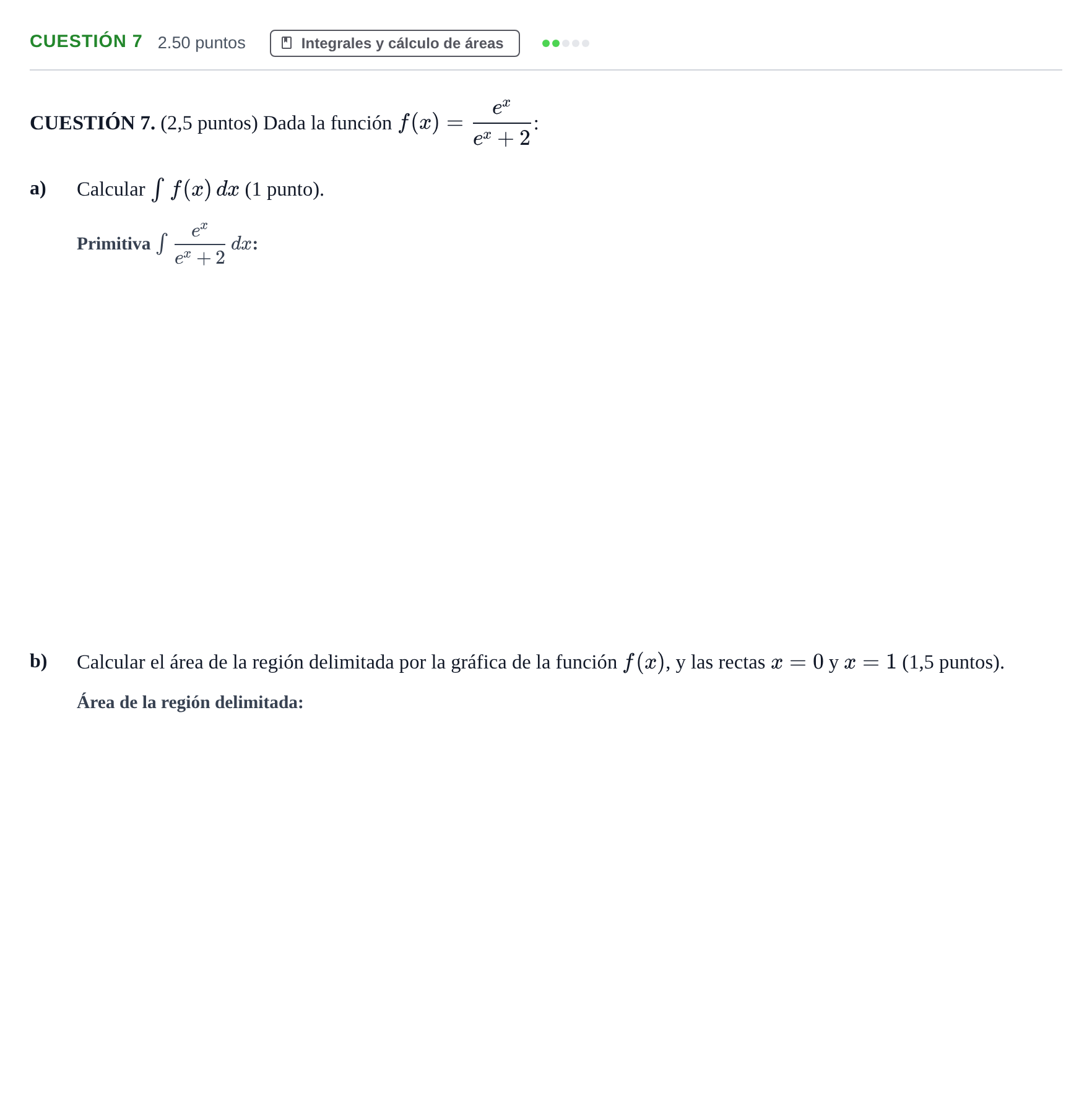 Enunciado: Cuestión 7 · Matemáticas aplicadas a las Ciencias Sociales II PAU Murcia Ordinaria 2024