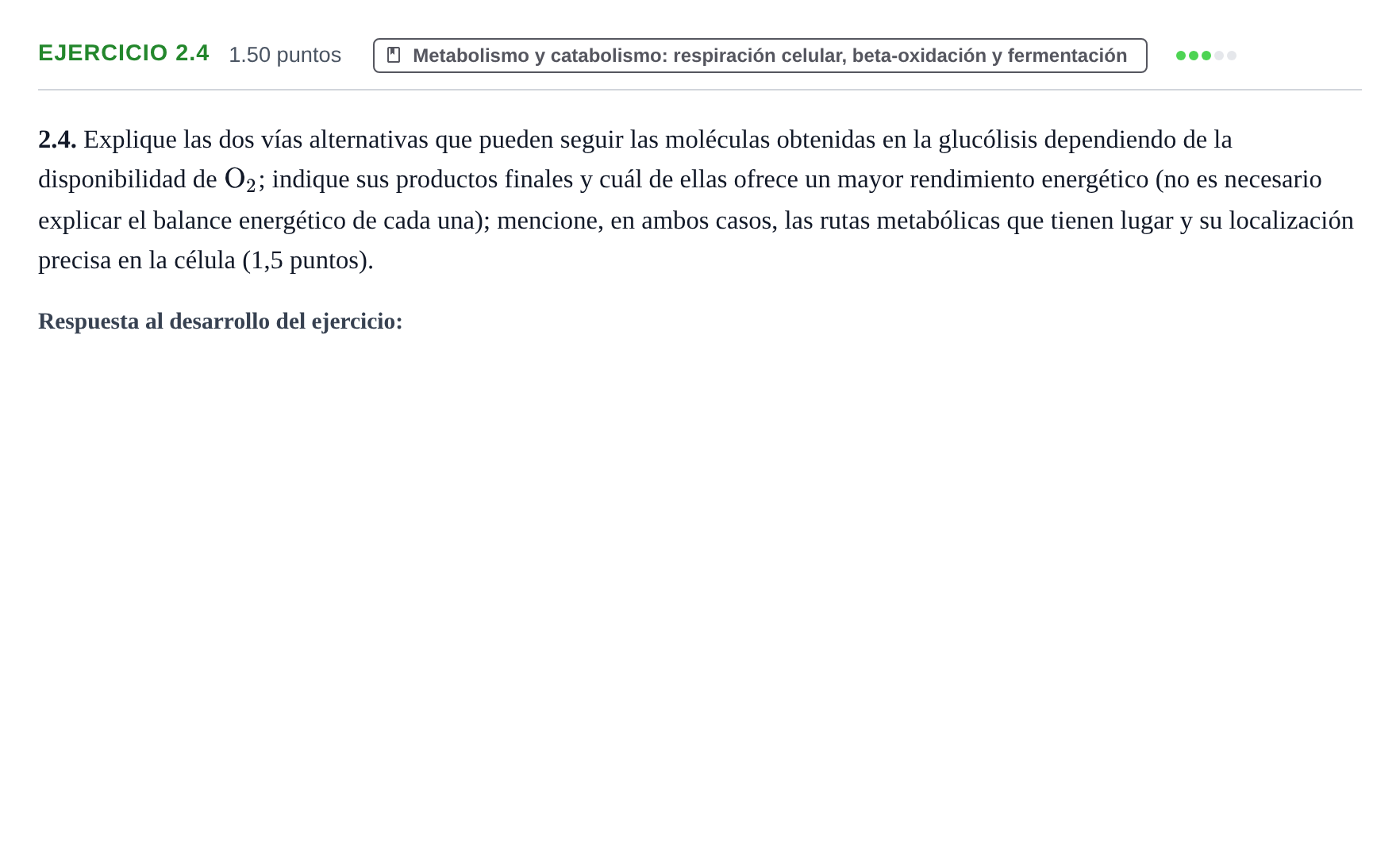 Enunciado: Ejercicio 2.4 · Biología PAU Murcia Extraordinaria 2024