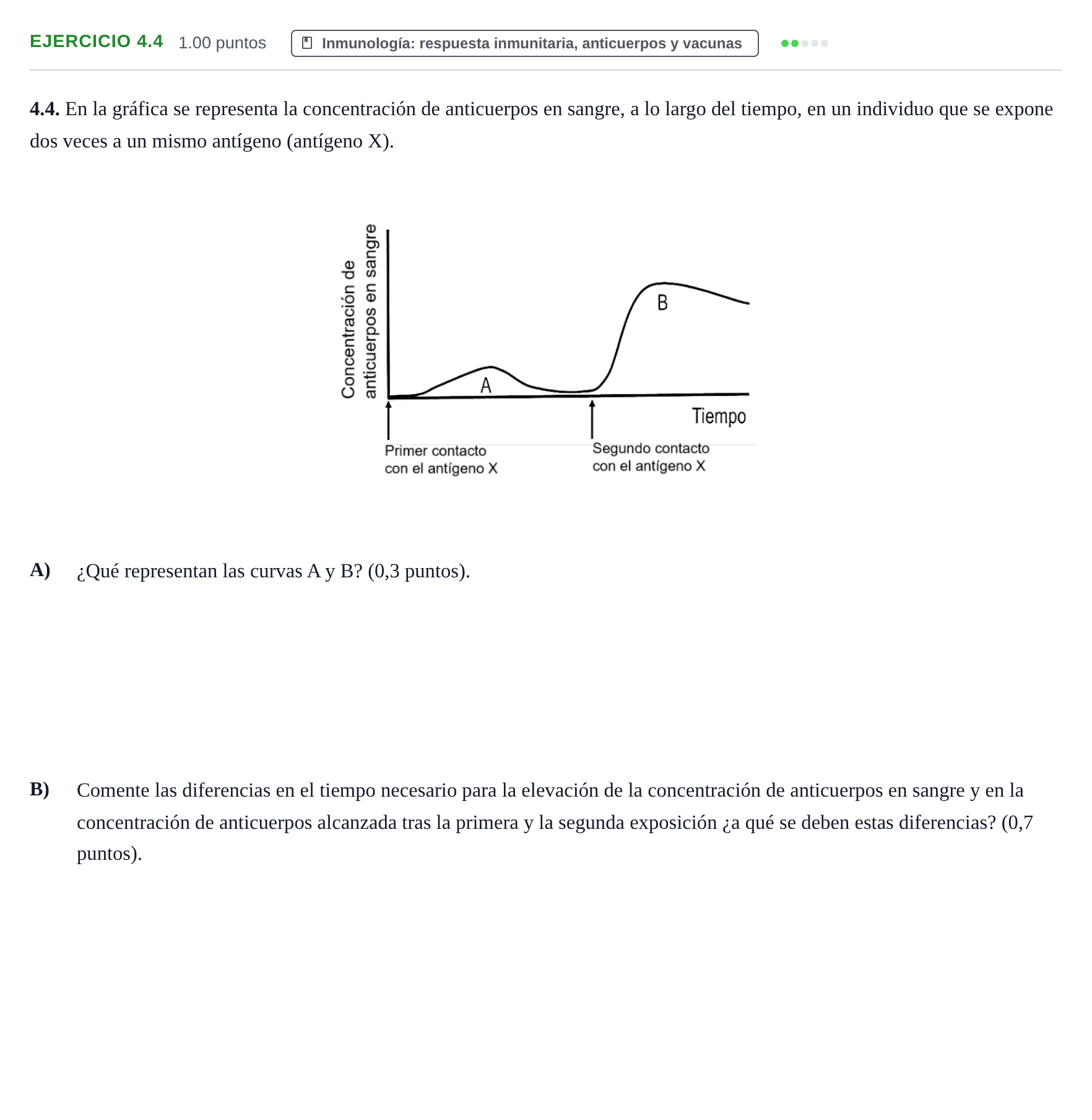 Enunciado: Ejercicio 4.4 · Biología PAU Murcia Extraordinaria 2024