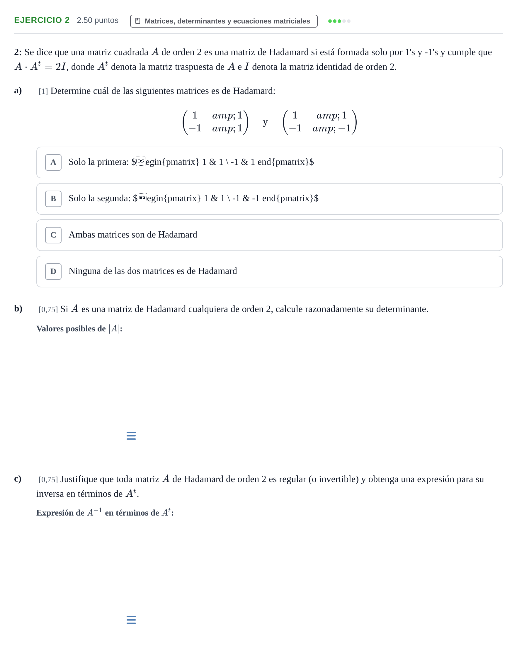 Enunciado: Problema 2 · Matemáticas II PAU Murcia Ordinaria 2024