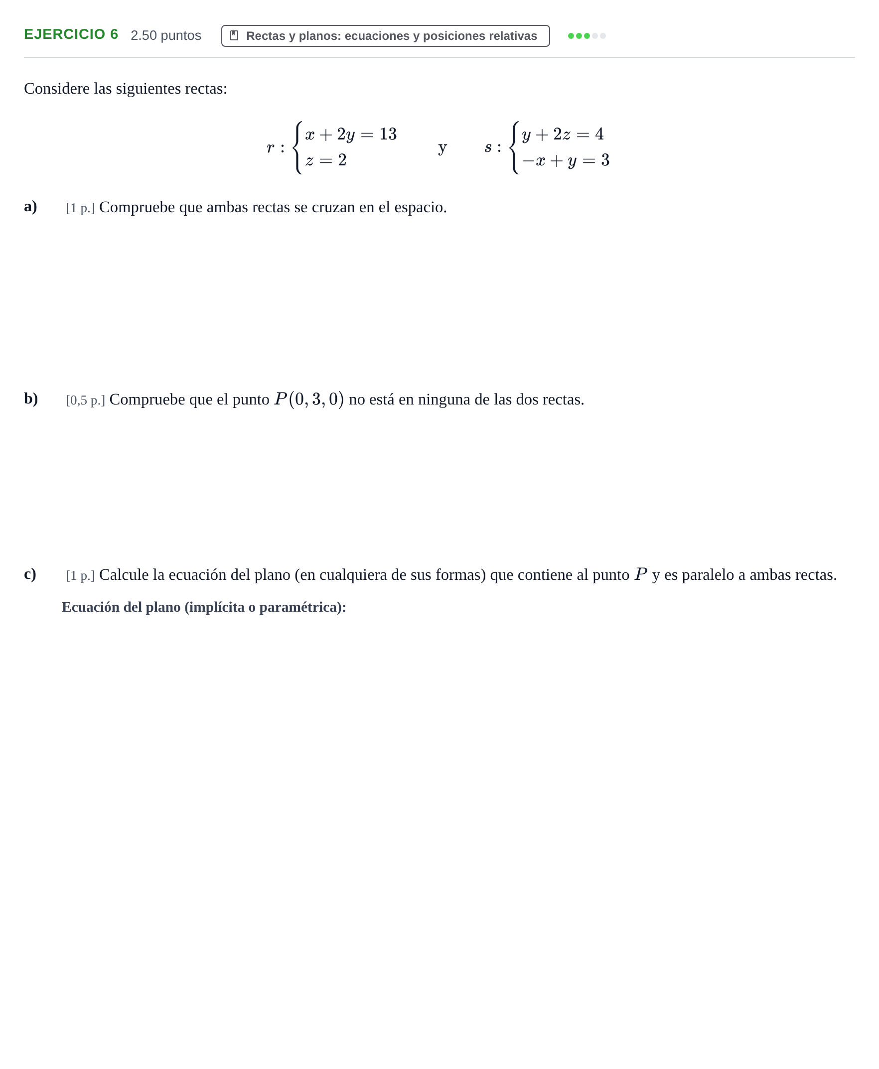 Enunciado: Problema 6 · Matemáticas II PAU Murcia Ordinaria 2024