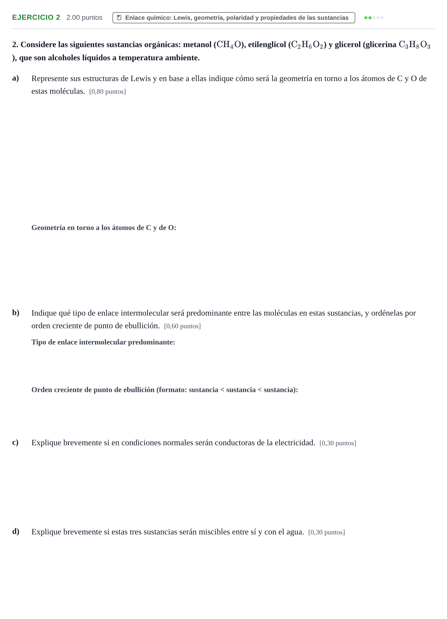 Enunciado: Problema 2 · Química PAU Murcia Ordinaria 2024