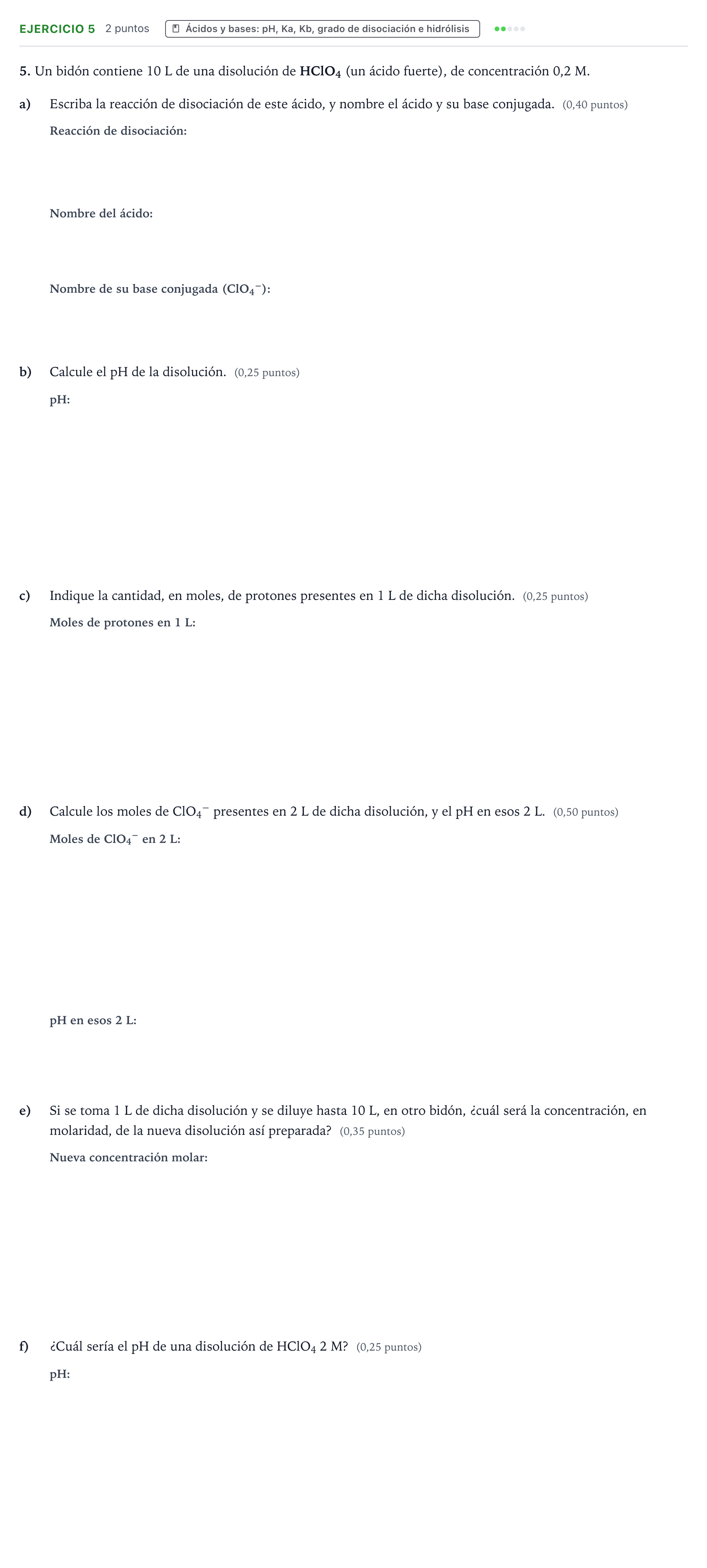 Enunciado: Problema 5 · Química PAU Murcia Ordinaria 2024