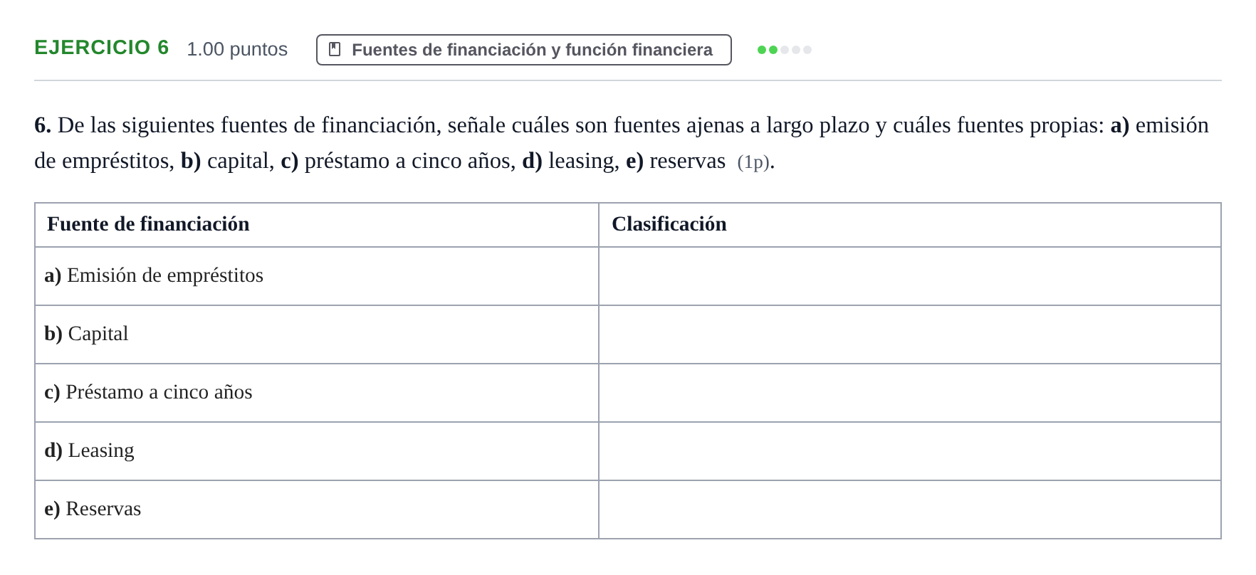 Enunciado: Problema 6 · Empresa y Diseño de Modelos de Negocio PAU Murcia Extraordinaria 2024
