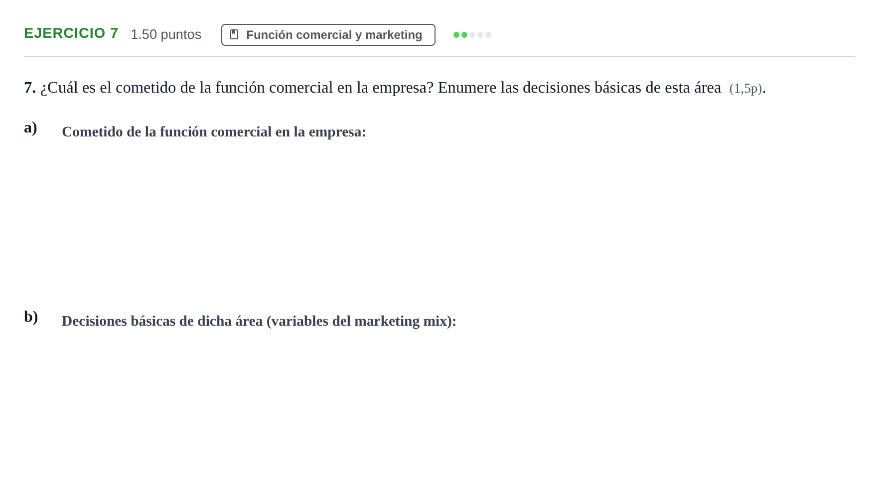 Enunciado: Problema 7 · Empresa y Diseño de Modelos de Negocio PAU Murcia Extraordinaria 2024