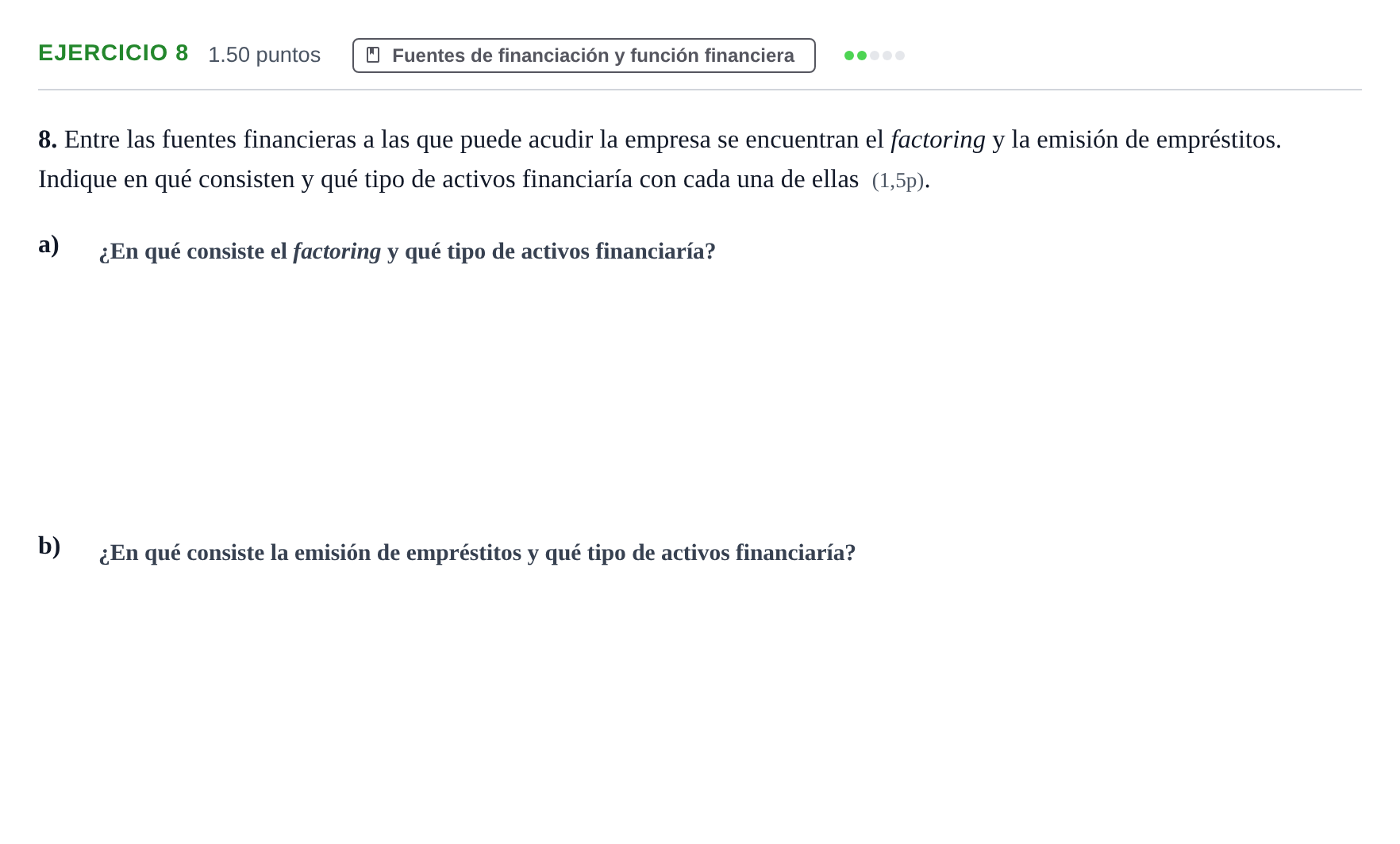 Enunciado: Problema 8 · Empresa y Diseño de Modelos de Negocio PAU Murcia Extraordinaria 2024