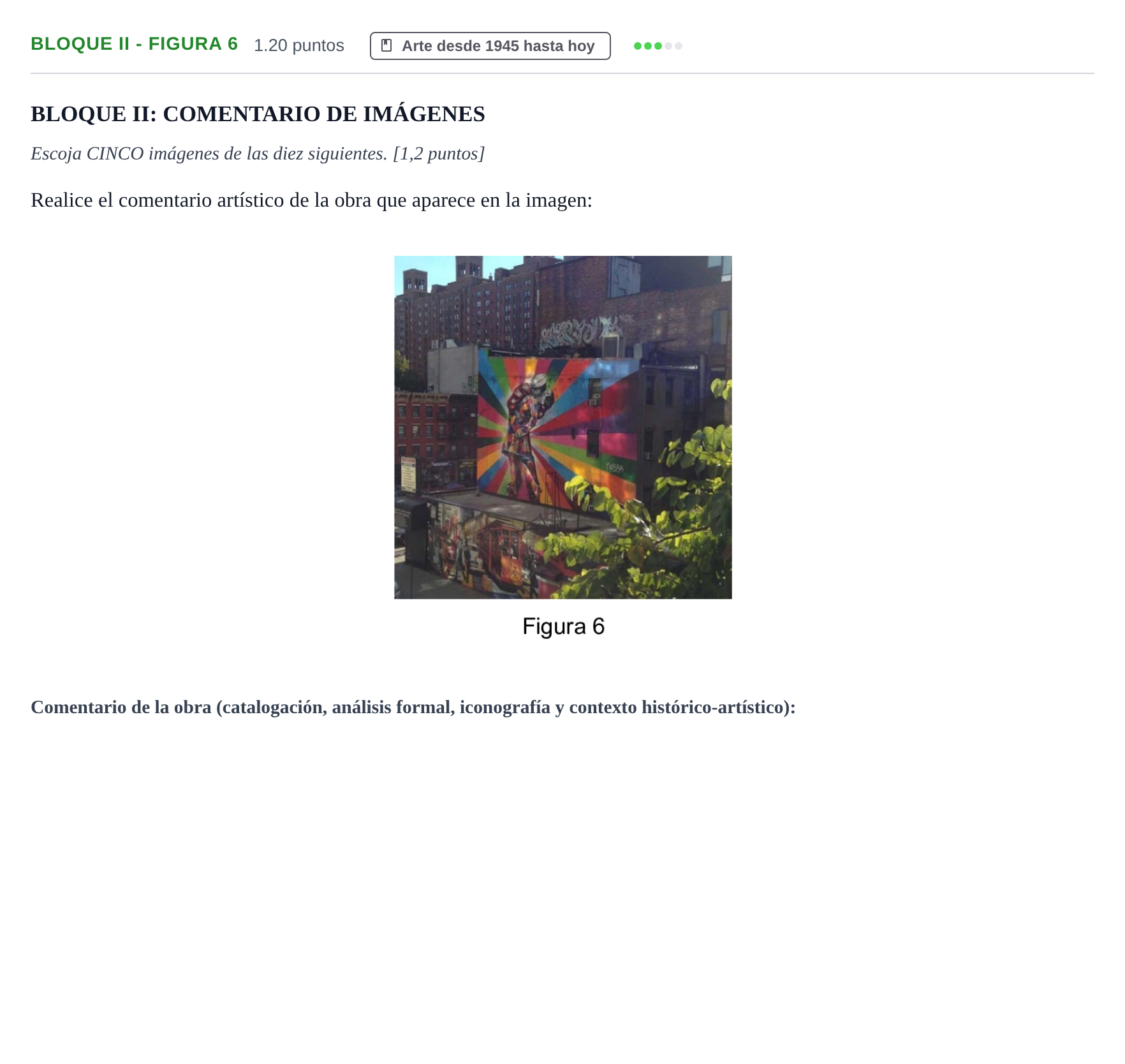 Enunciado: Bloque II - Figura 6 · Fundamentos Artísticos PAU Murcia Extraordinaria 2024