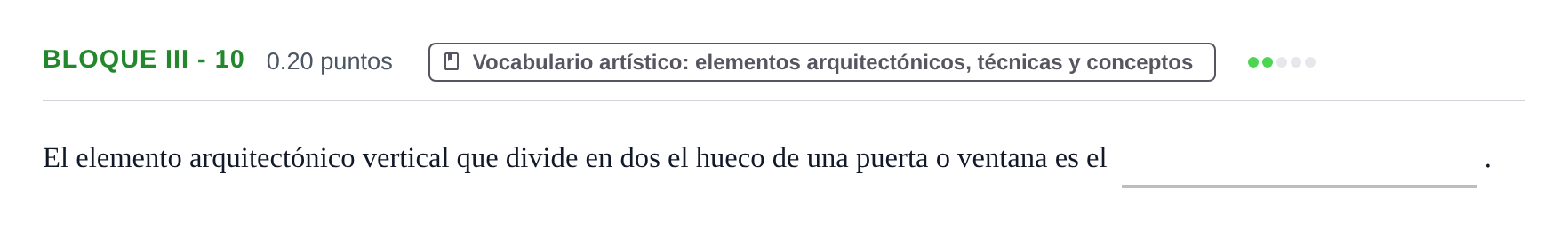Enunciado: Bloque III - 10 · Fundamentos Artísticos PAU Murcia Extraordinaria 2024