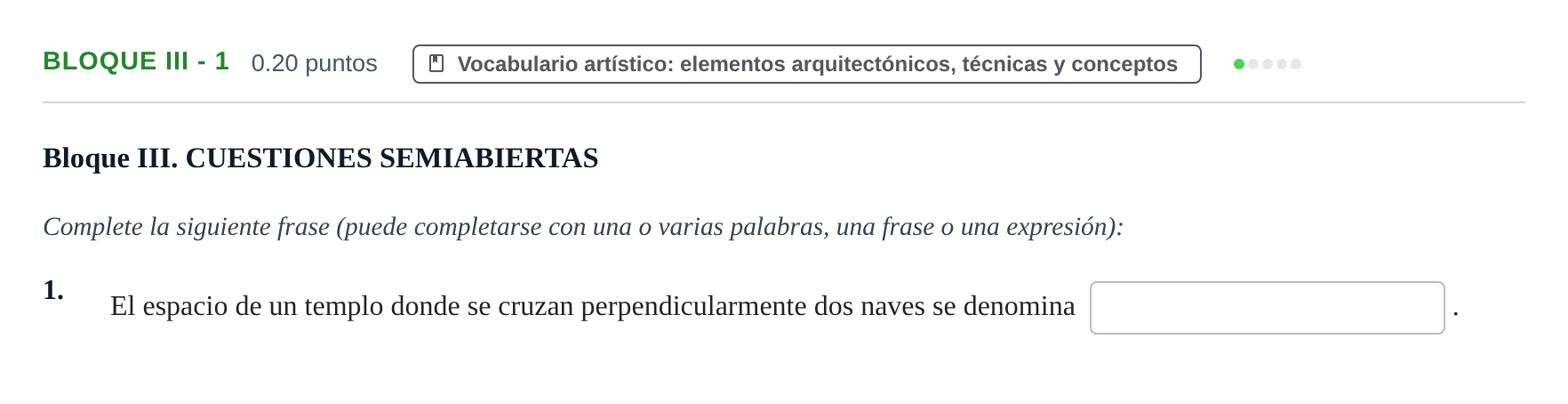 Enunciado: Bloque III - 1 · Fundamentos Artísticos PAU Murcia Extraordinaria 2024