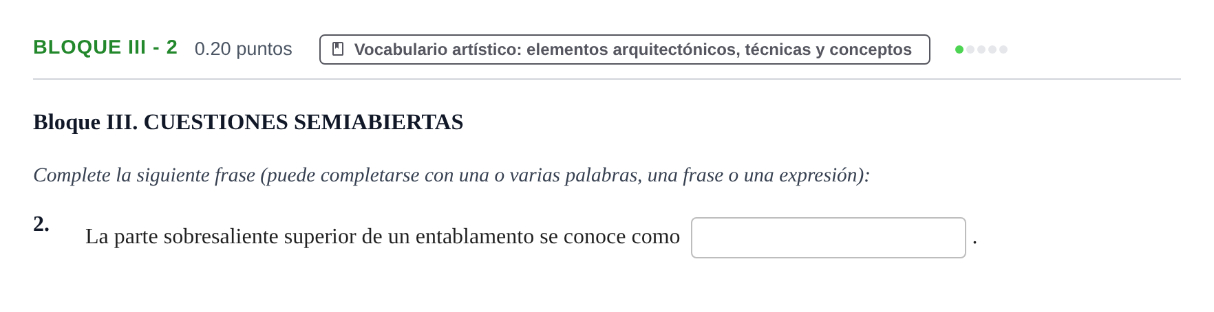 Enunciado: Bloque III - 2 · Fundamentos Artísticos PAU Murcia Extraordinaria 2024