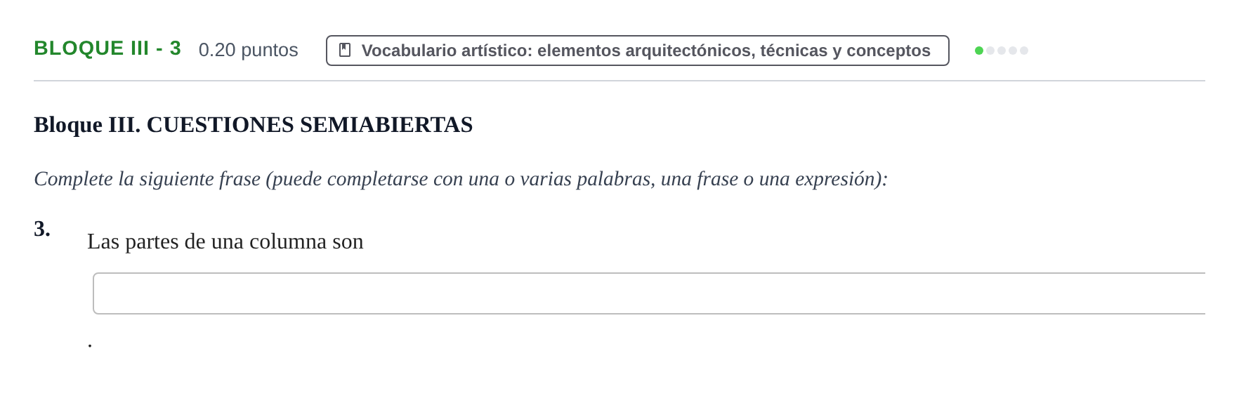 Enunciado: Bloque III - 3 · Fundamentos Artísticos PAU Murcia Extraordinaria 2024