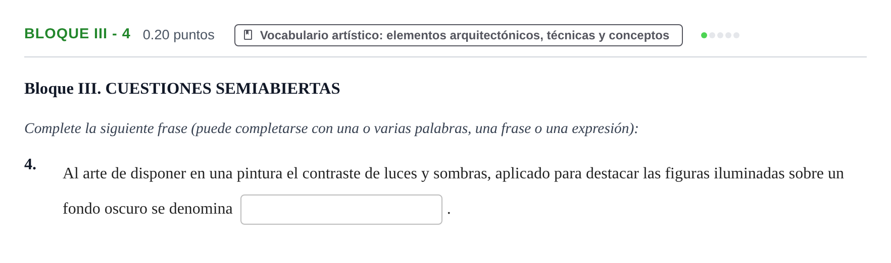 Enunciado: Bloque III - 4 · Fundamentos Artísticos PAU Murcia Extraordinaria 2024