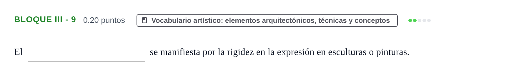 Enunciado: Bloque III - 9 · Fundamentos Artísticos PAU Murcia Extraordinaria 2024