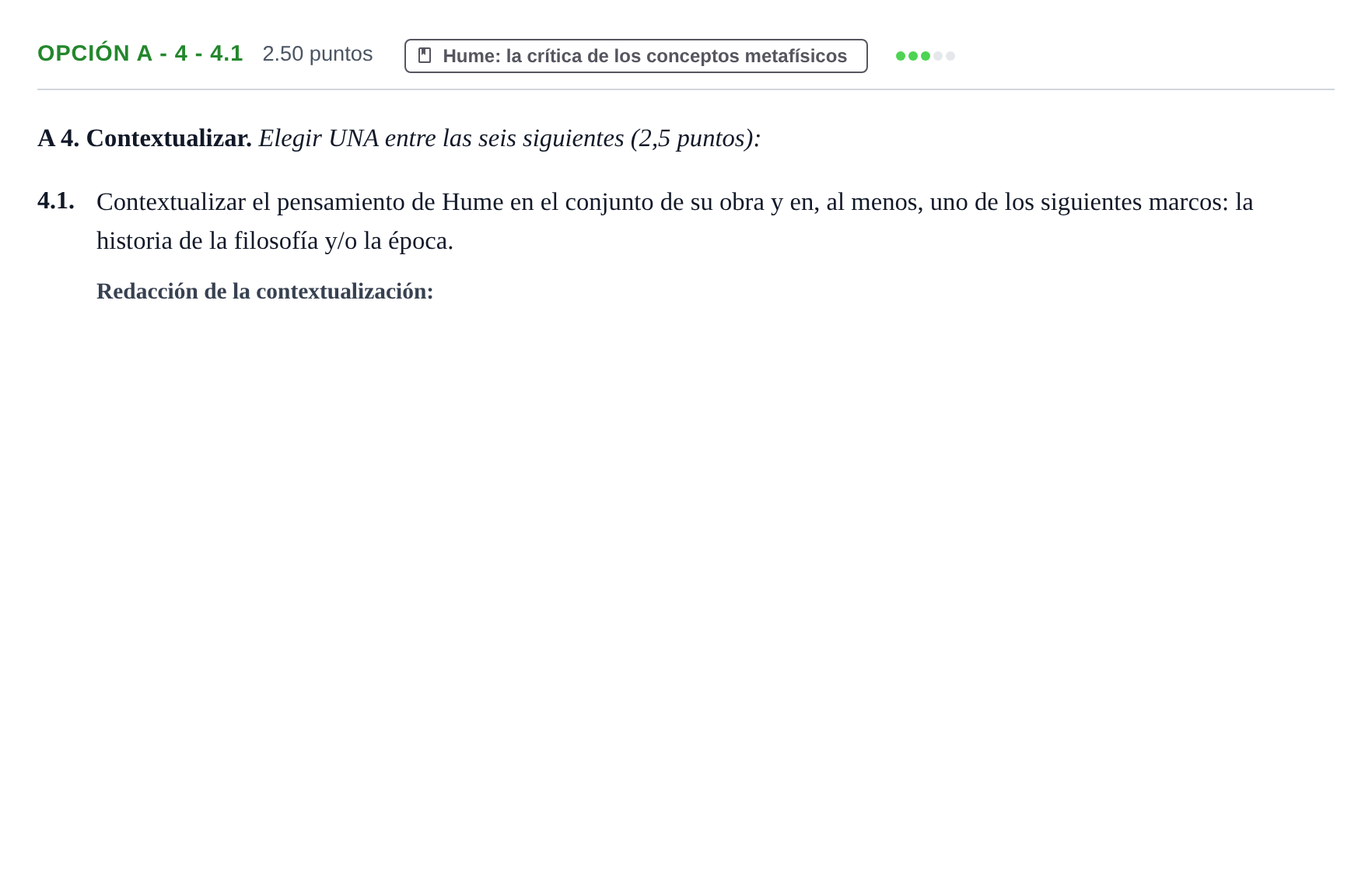 Enunciado: Opción A - 4 - 4.1 · Historia de la Filosofía PAU Murcia Extraordinaria 2024
