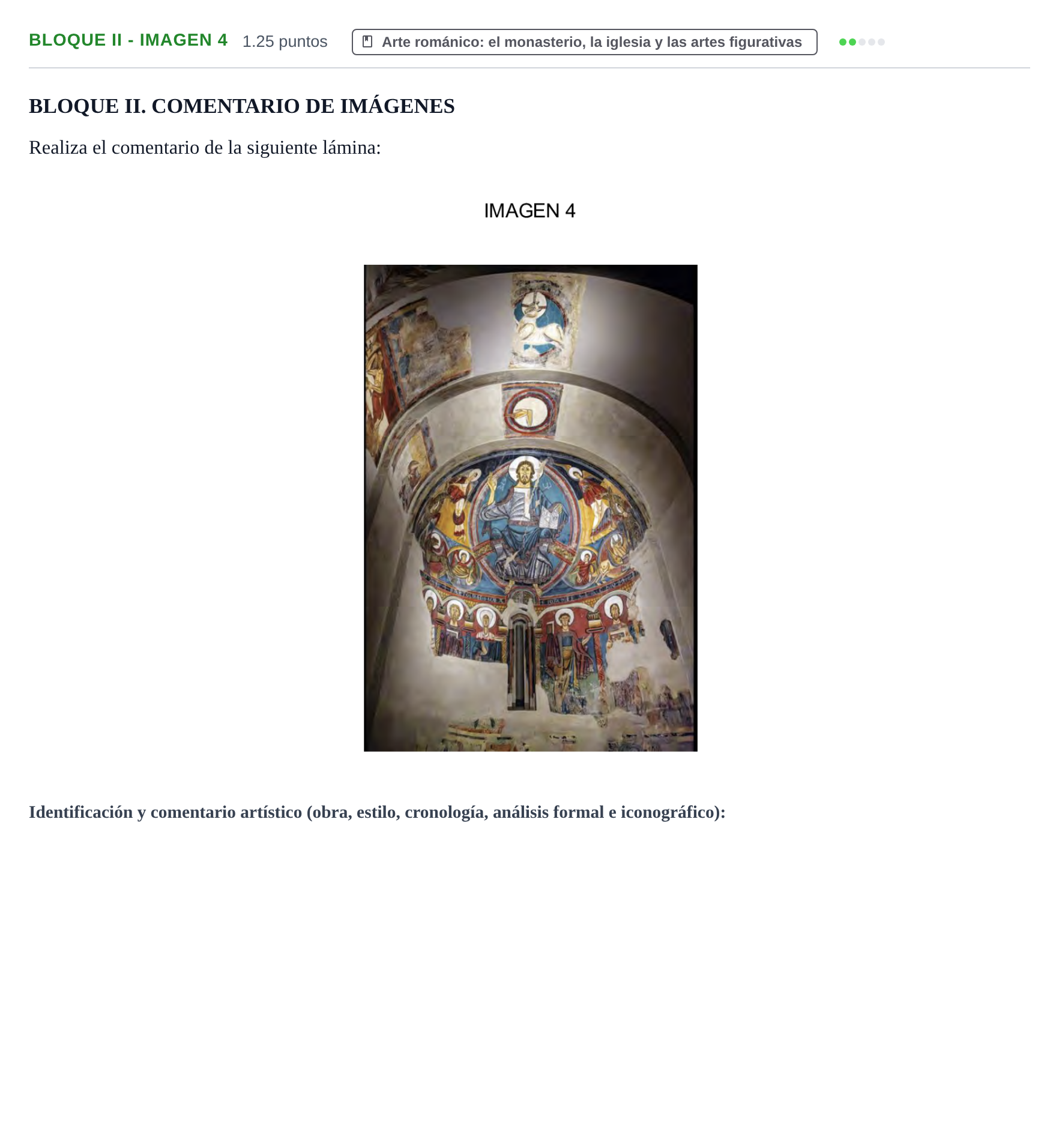 Enunciado: Bloque II - Imagen 4 · Historia del Arte PAU Murcia Extraordinaria 2024