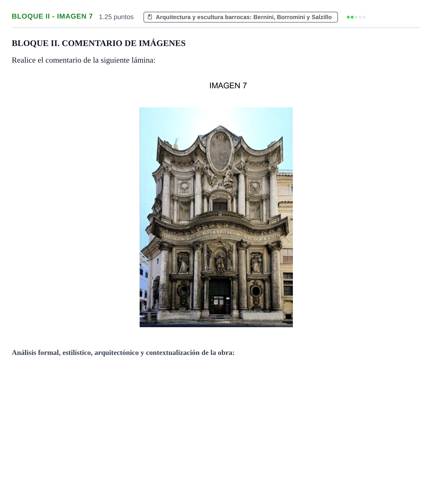 Enunciado: Bloque II - Imagen 7 · Historia del Arte PAU Murcia Extraordinaria 2024