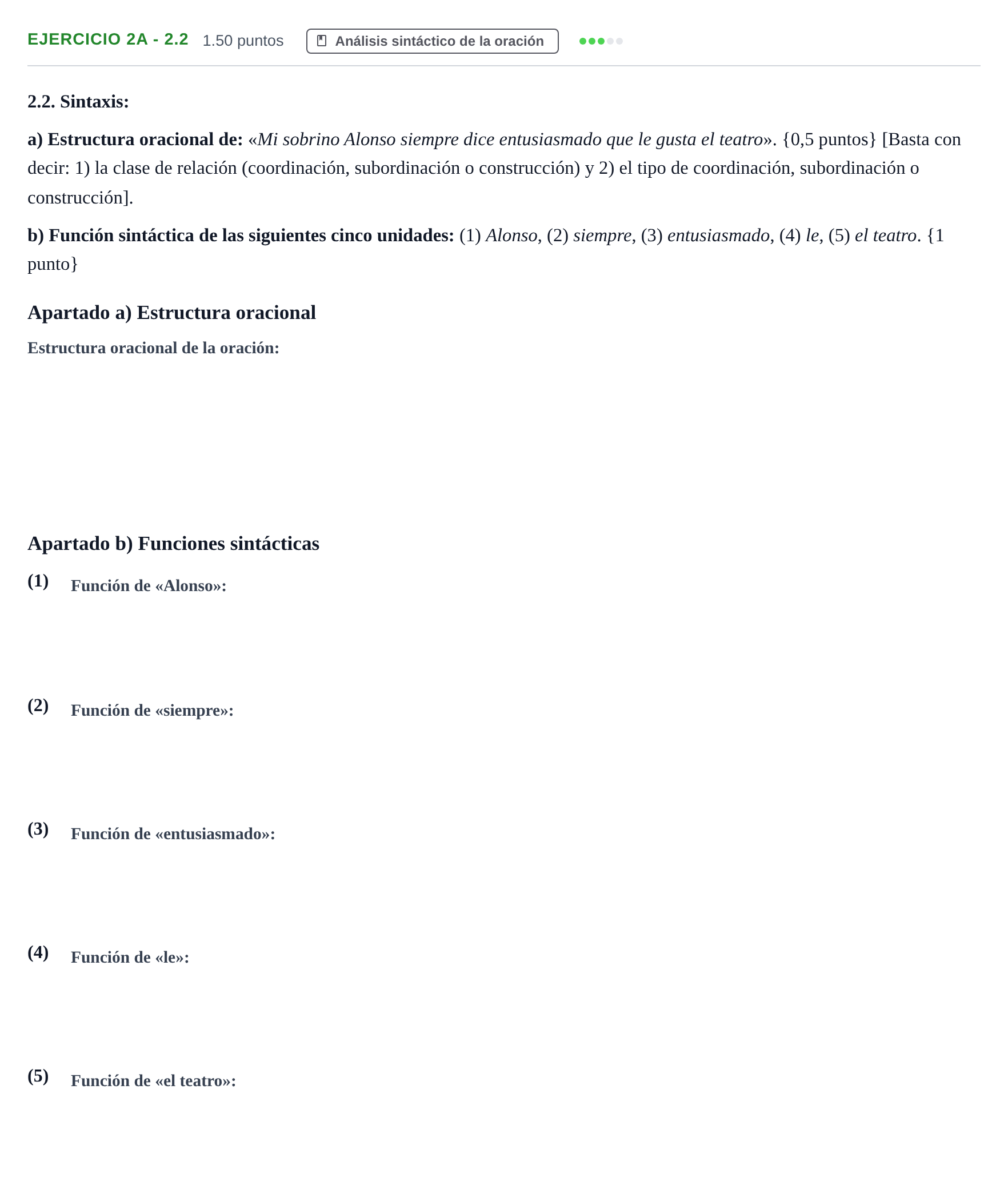 Enunciado: Ejercicio 2A - 2.2 · Lengua Castellana y Literatura II PAU Murcia Extraordinaria 2024