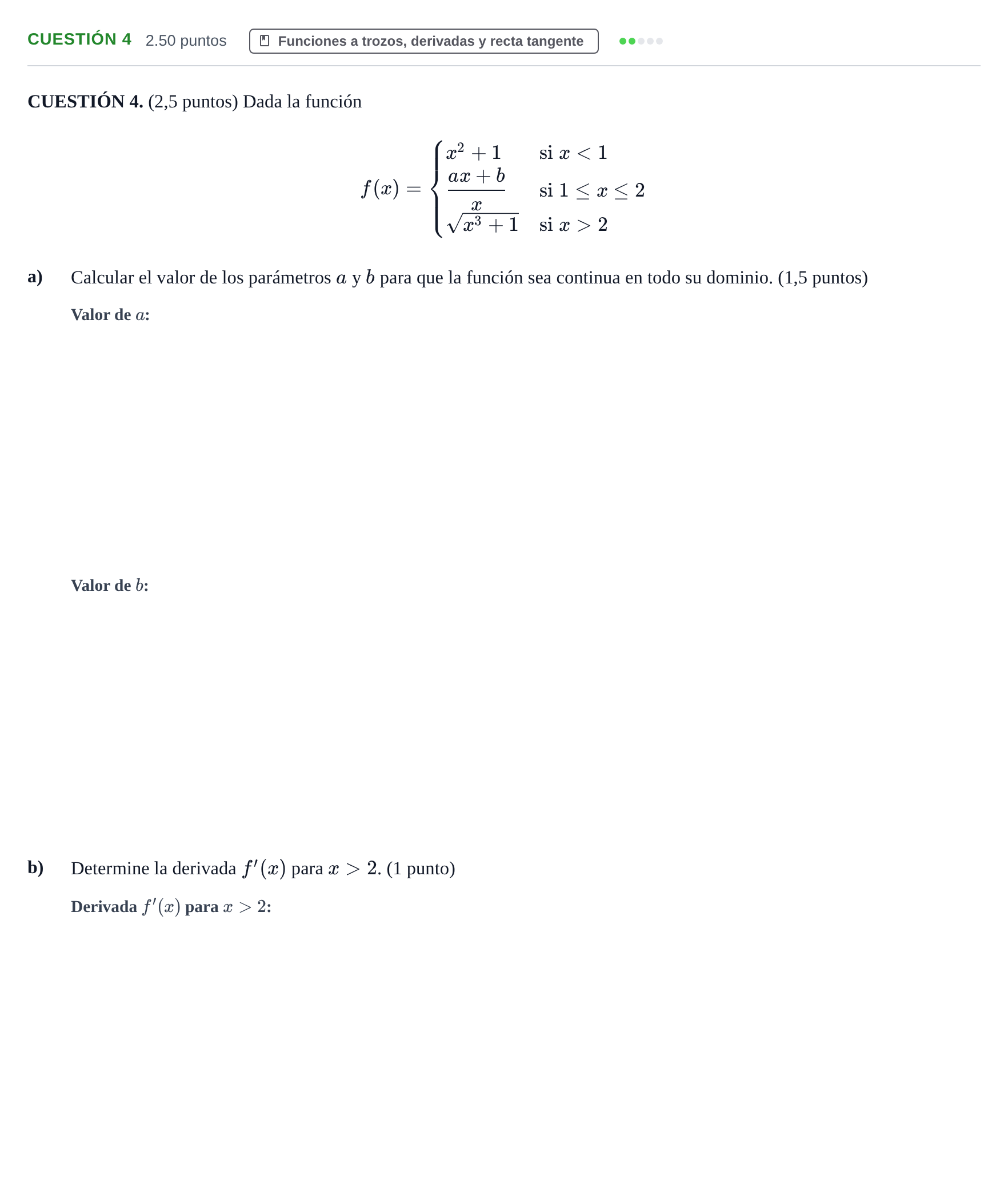 Enunciado: CUESTIÓN 4 · Matemáticas aplicadas a las Ciencias Sociales II PAU Murcia Extraordinaria 2024