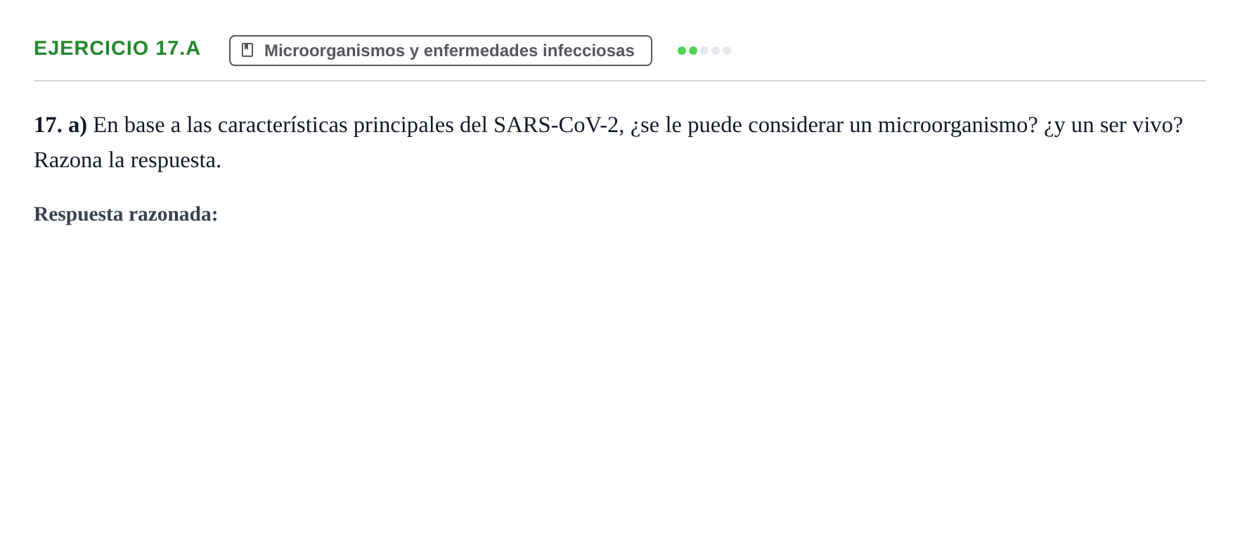Enunciado: Ejercicio 17.a - Microorganismos · Biología PAU Navarra Ordinaria 2022