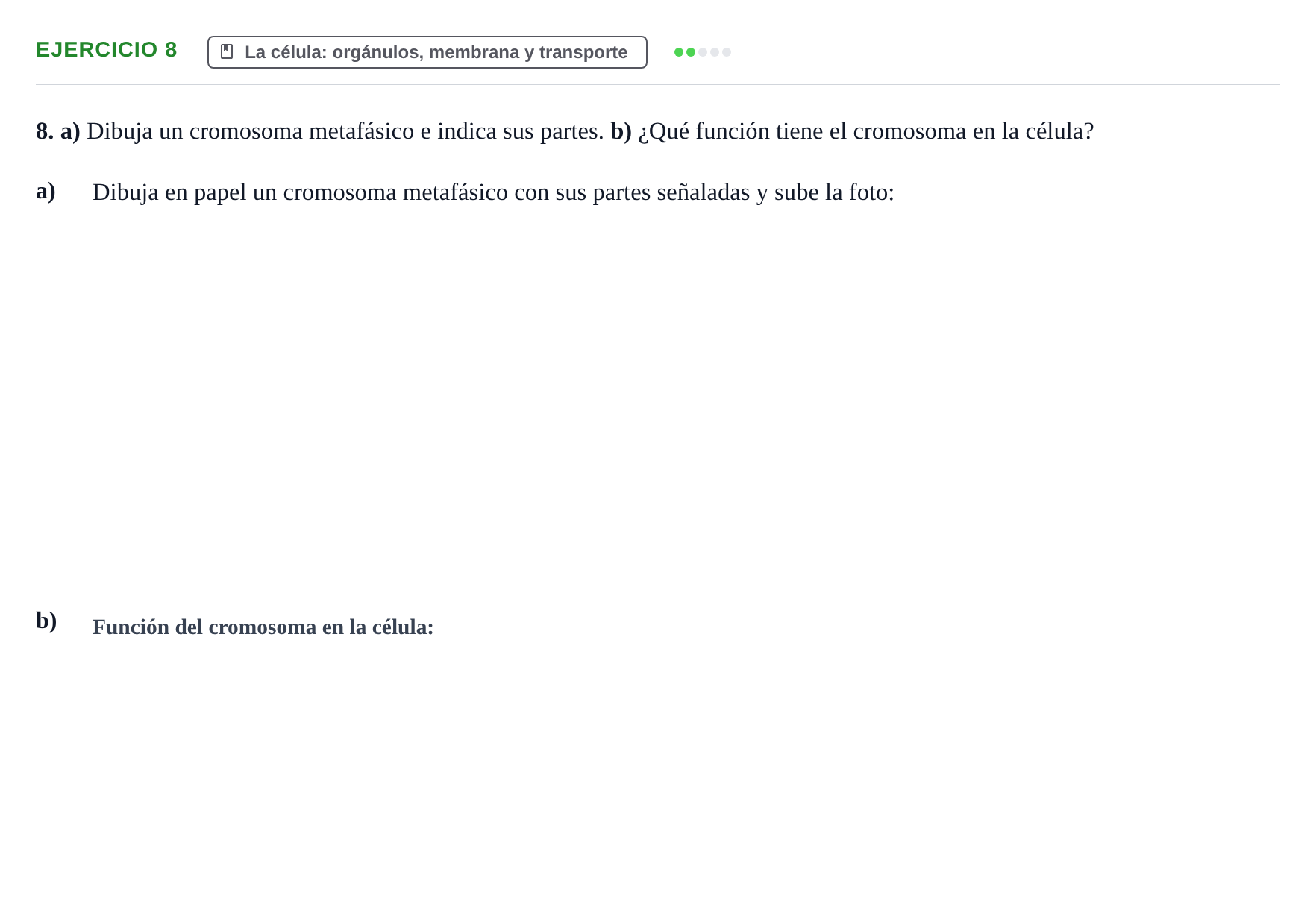 Enunciado: Problema 8 · Biología PAU Navarra Ordinaria 2022