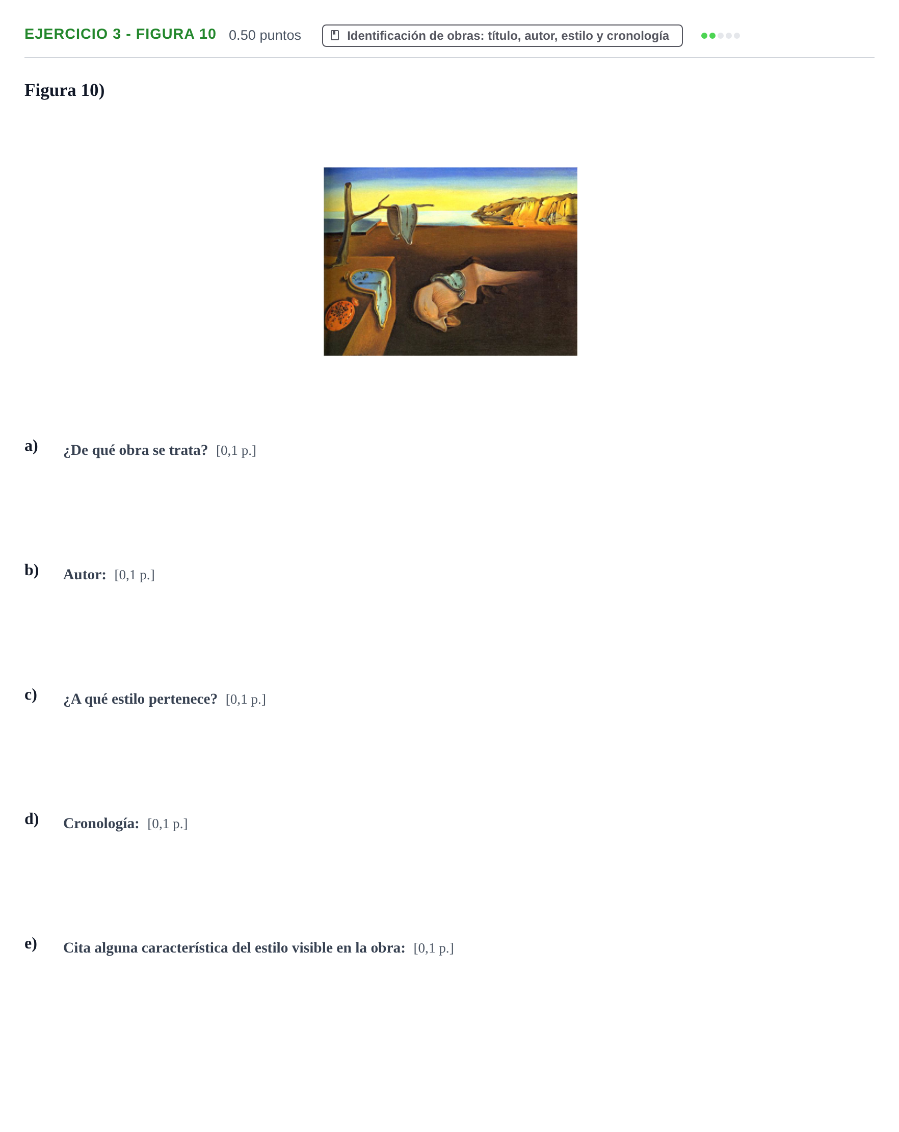 Enunciado: Ejercicio 3 - Figura 10 · Historia del Arte PAU Navarra Ordinaria 2022