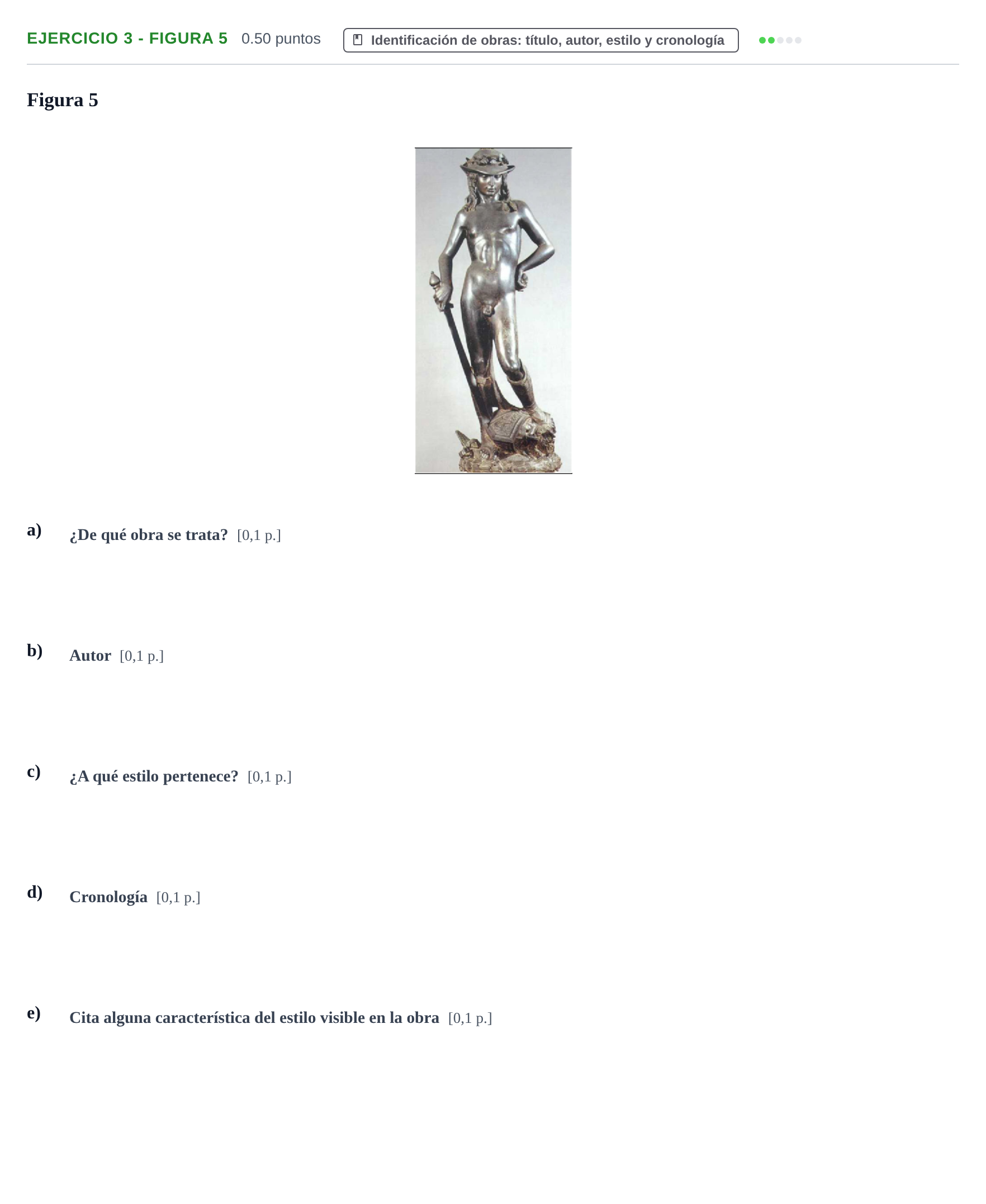 Enunciado: Ejercicio 3 - Figura 5 · Historia del Arte PAU Navarra Ordinaria 2022