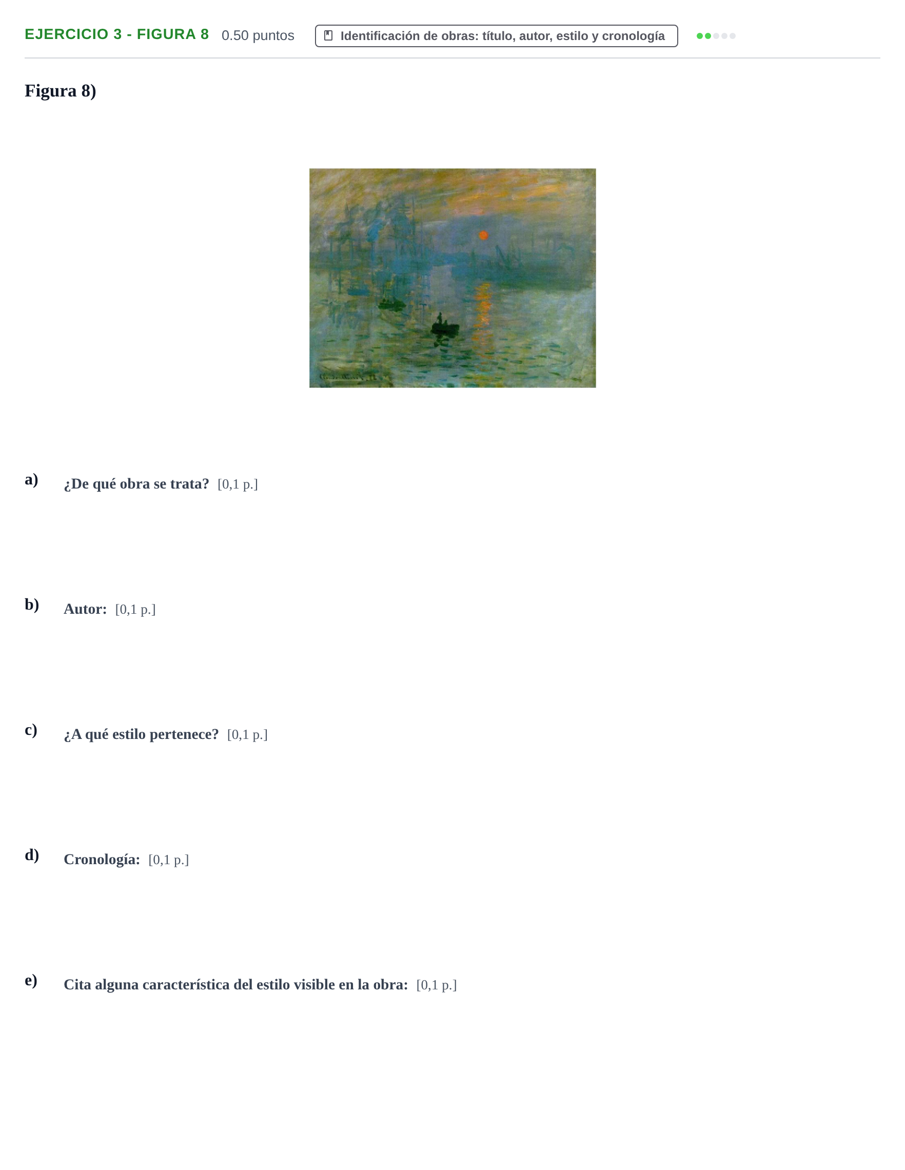 Enunciado: Ejercicio 3 - Figura 8 · Historia del Arte PAU Navarra Ordinaria 2022