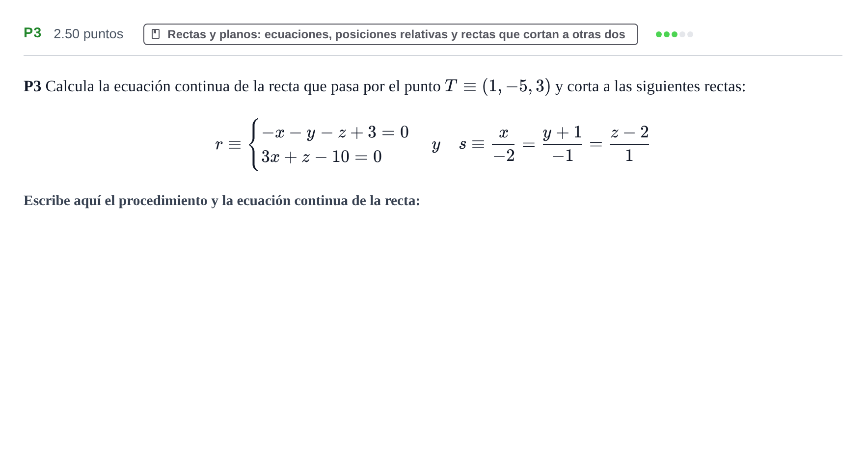 Enunciado: Ejercicio P3 · Matemáticas II PAU Navarra Ordinaria 2022