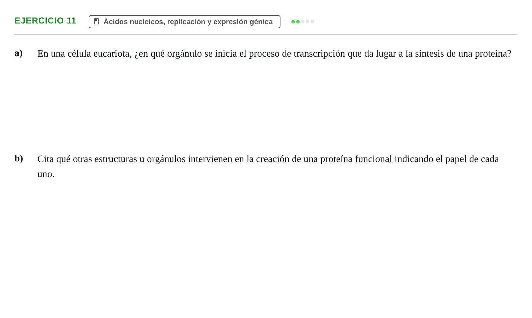 Enunciado: Problema 11 · Biología PAU Navarra Extraordinaria 2022