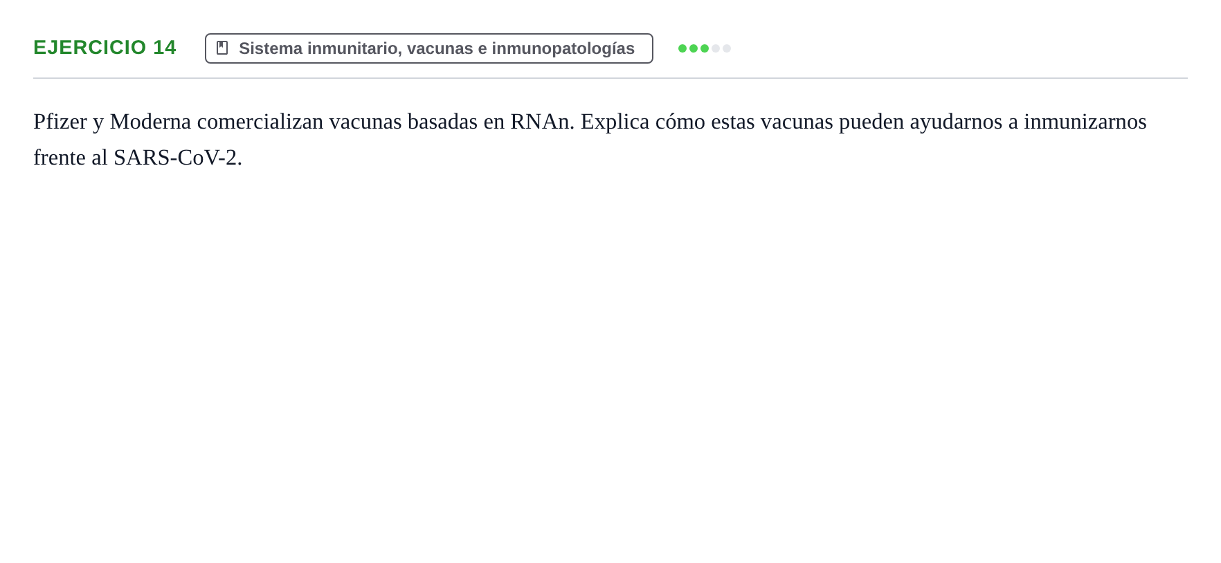 Enunciado: Problema 14 · Biología PAU Navarra Extraordinaria 2022
