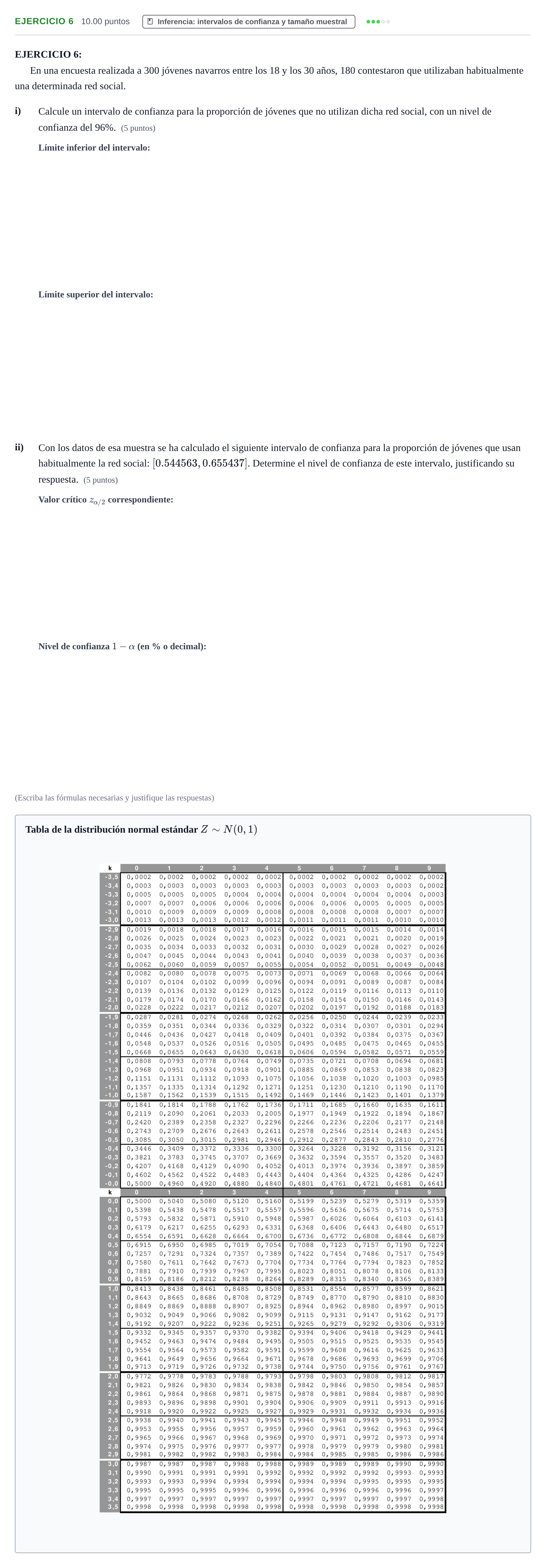 Enunciado: Ejercicio 6 · Matemáticas aplicadas a las Ciencias Sociales II PAU Navarra Extraordinaria 2022