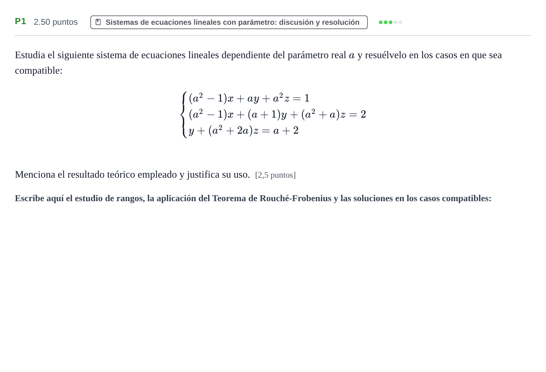 Enunciado: Ejercicio P1 · Matemáticas II PAU Navarra Extraordinaria 2022