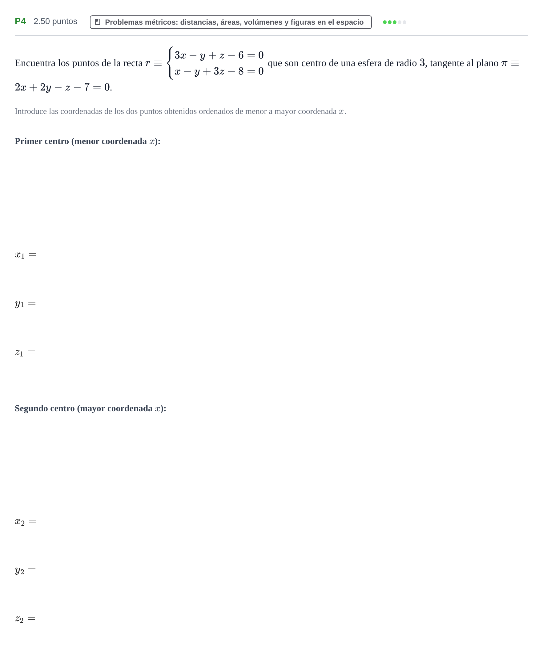 Enunciado: Ejercicio P4 · Matemáticas II PAU Navarra Extraordinaria 2022