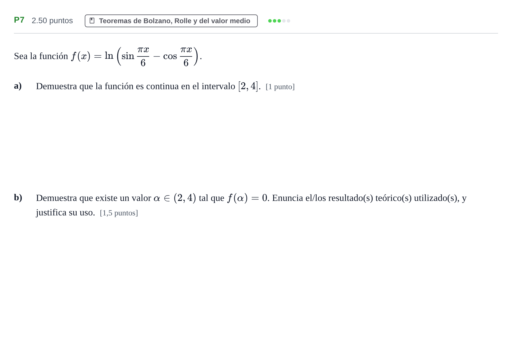 Enunciado: Ejercicio P7 · Matemáticas II PAU Navarra Extraordinaria 2022
