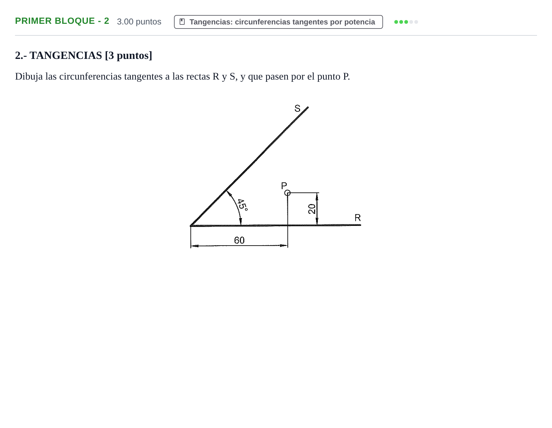 Enunciado: Ejercicio Primer Bloque - 2 · Dibujo técnico II PAU Navarra Ordinaria 2021