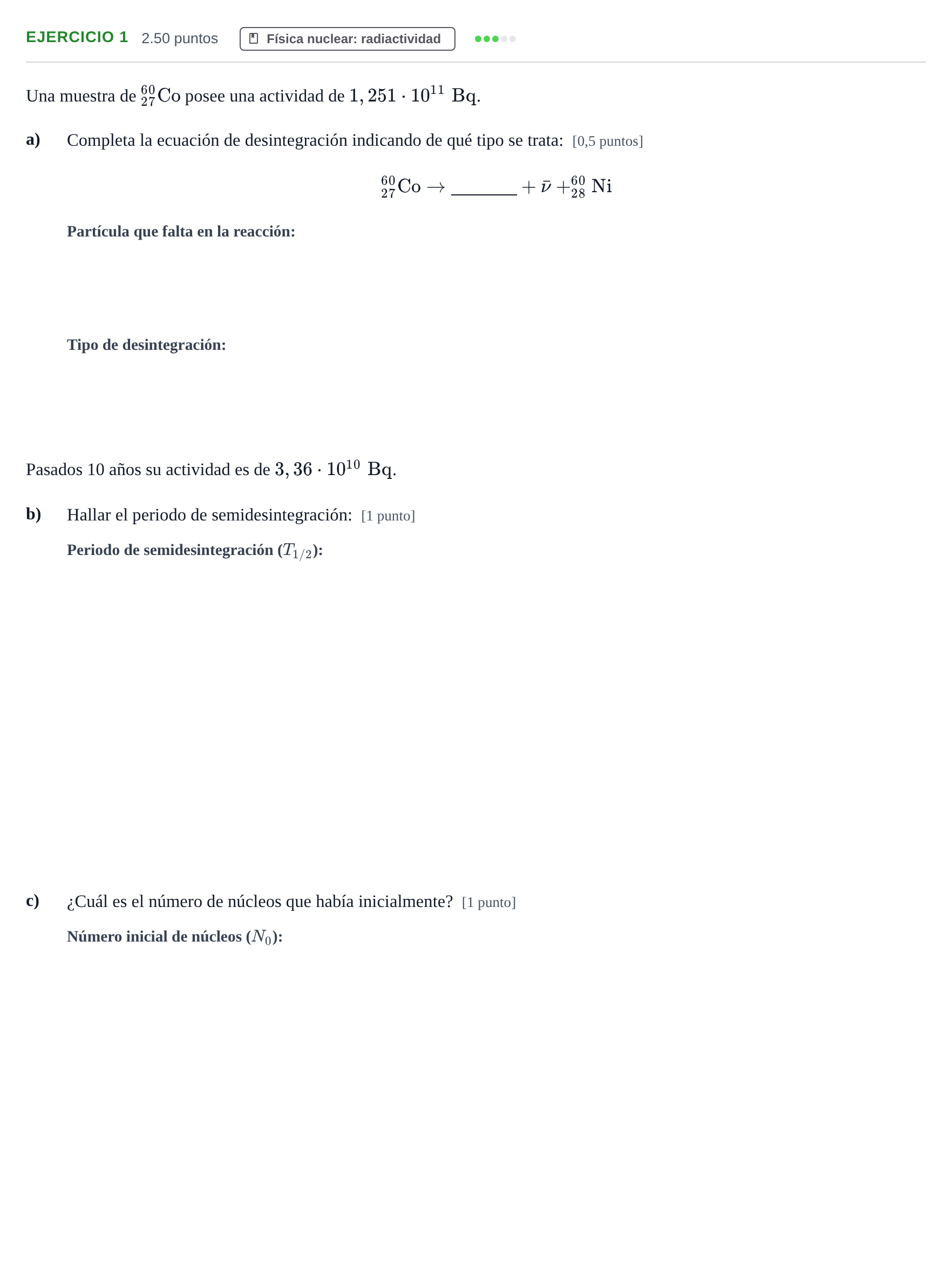 Enunciado: Problema 1 · Física PAU Navarra Ordinaria 2021