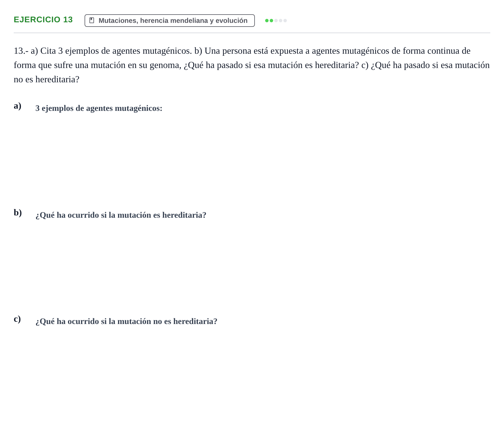 Enunciado: Problema 13 · Biología PAU Navarra Ordinaria 2021