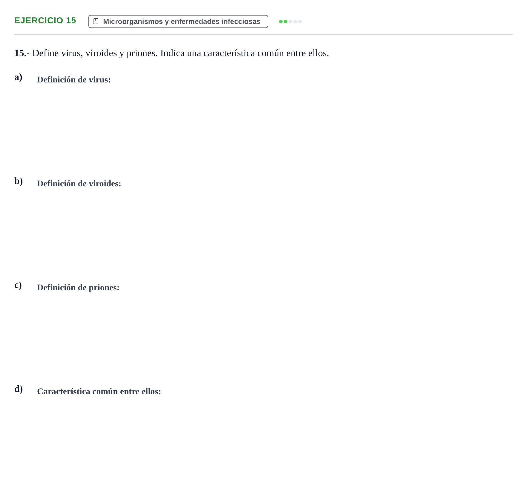 Enunciado: Problema 15 · Biología PAU Navarra Ordinaria 2021