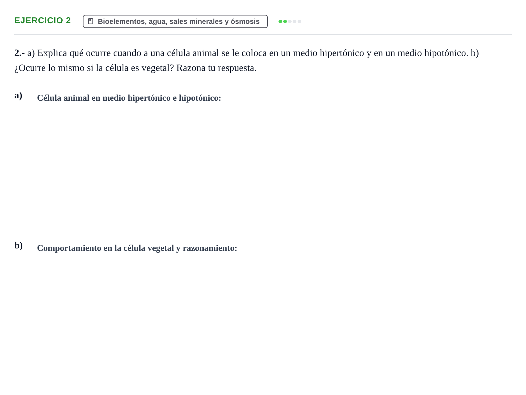 Enunciado: Problema 2 · Biología PAU Navarra Ordinaria 2021