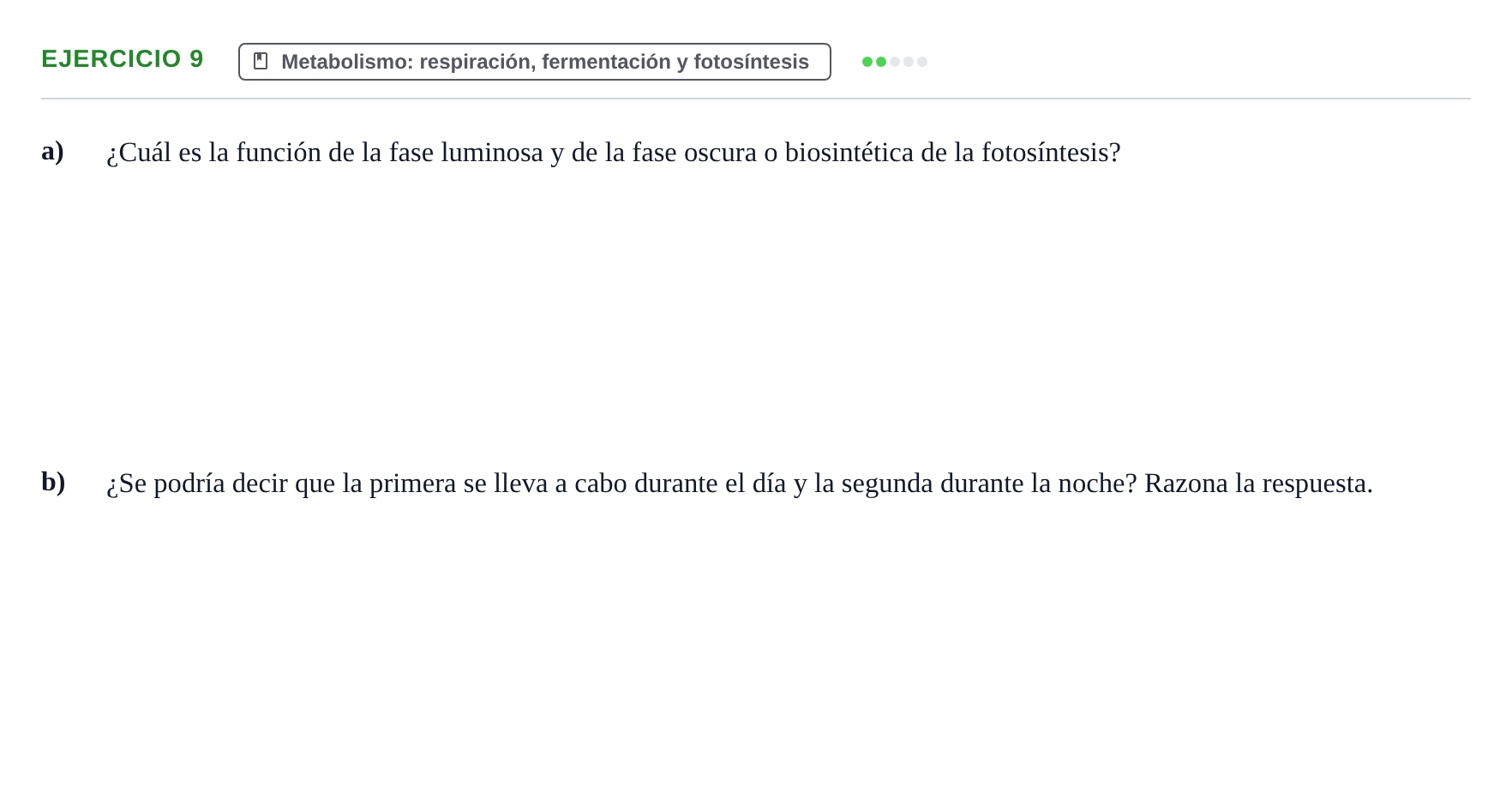 Enunciado: Problema 9 · Biología PAU Navarra Ordinaria 2021