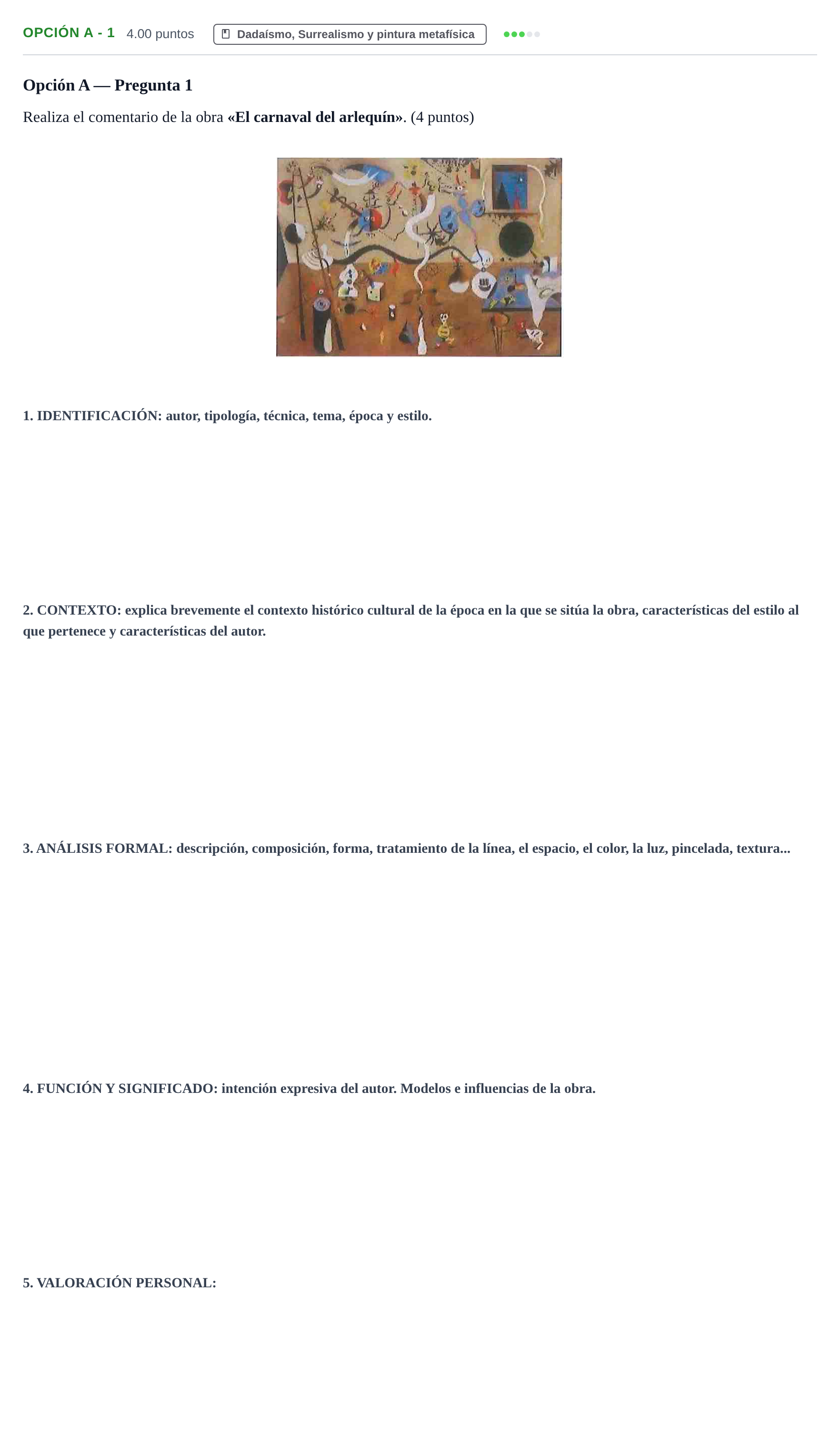 Enunciado: Opción A - 1 · Fundamentos Artísticos PAU Navarra Ordinaria 2021
