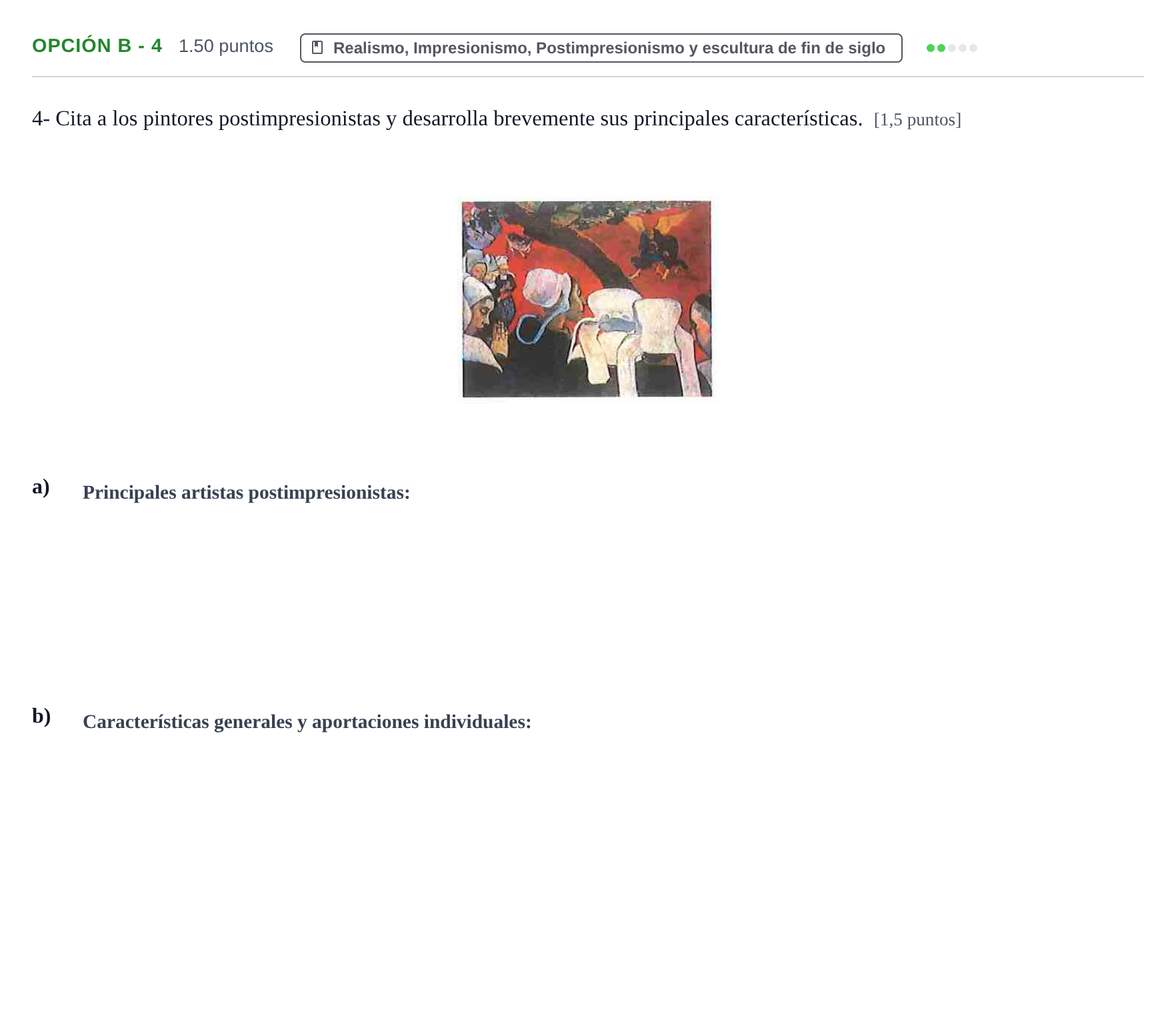 Enunciado: Opción B - 4 · Fundamentos Artísticos PAU Navarra Ordinaria 2021