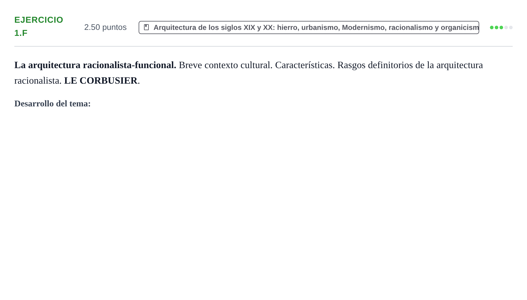 Enunciado: Ejercicio 1.f · Historia del Arte PAU Navarra Ordinaria 2021