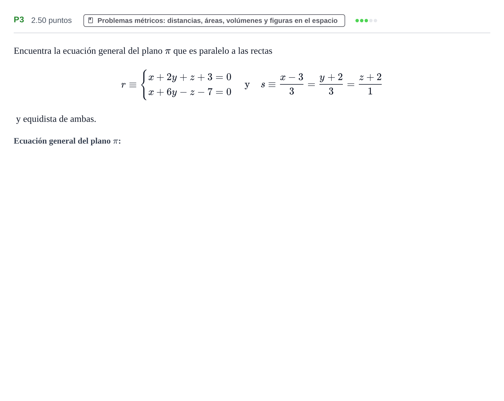 Enunciado: Ejercicio P3 · Matemáticas II PAU Navarra Ordinaria 2021
