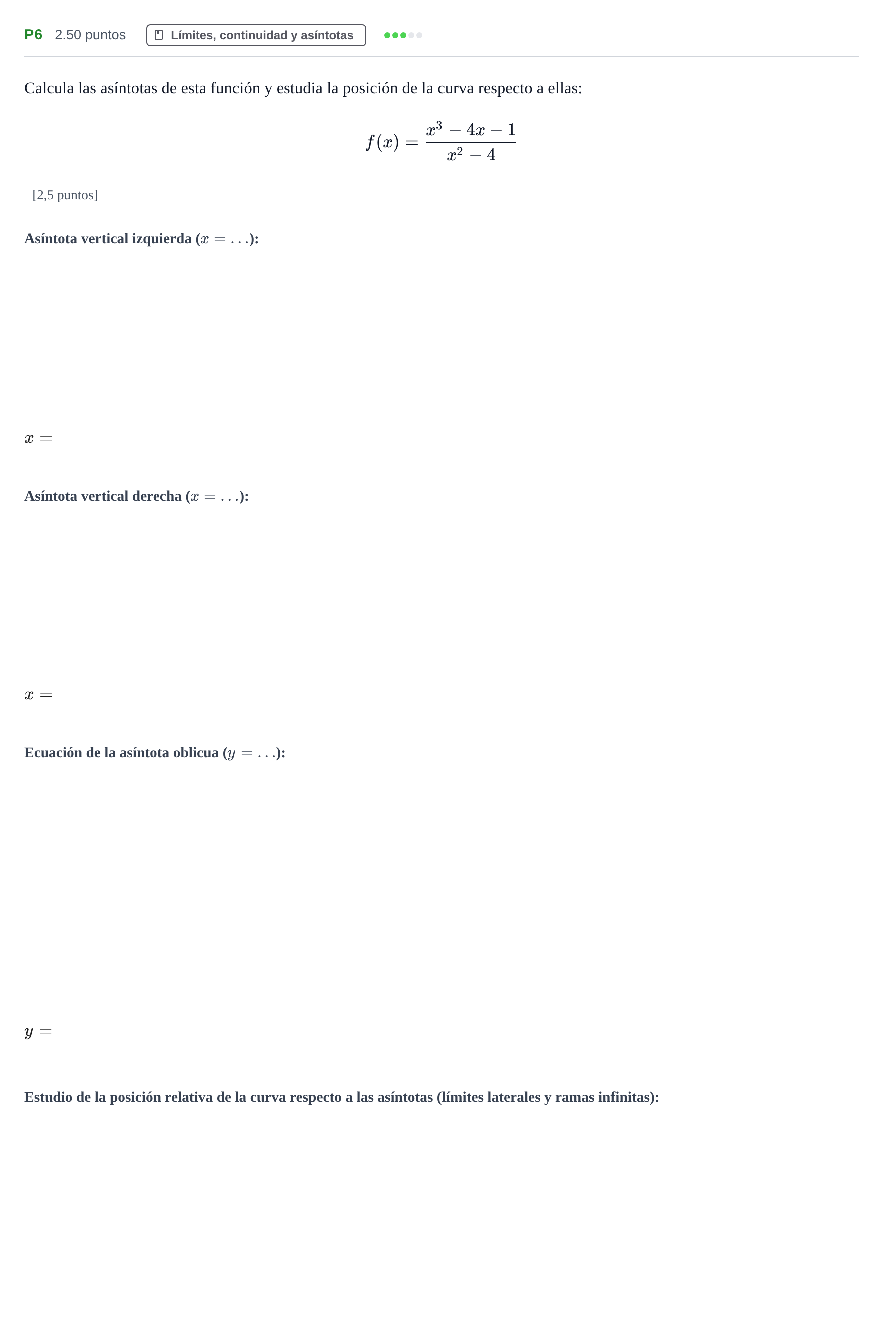 Enunciado: Ejercicio P6 · Matemáticas II PAU Navarra Ordinaria 2021