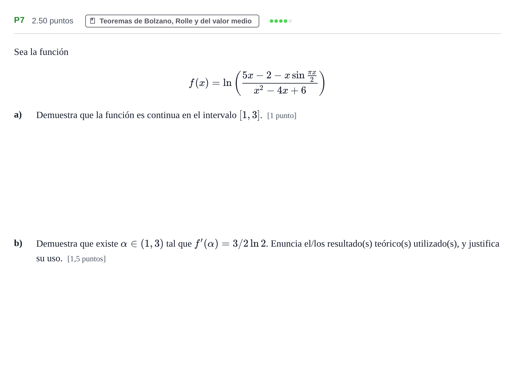 Enunciado: Ejercicio P7 · Matemáticas II PAU Navarra Ordinaria 2021